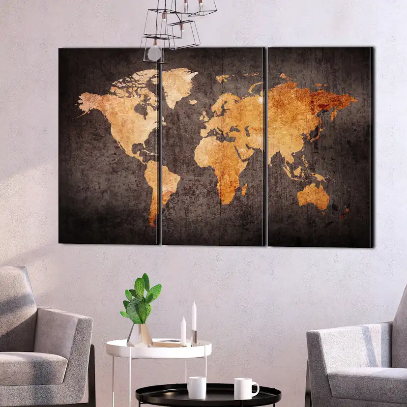Tavla Arkiio Chestnut World Map