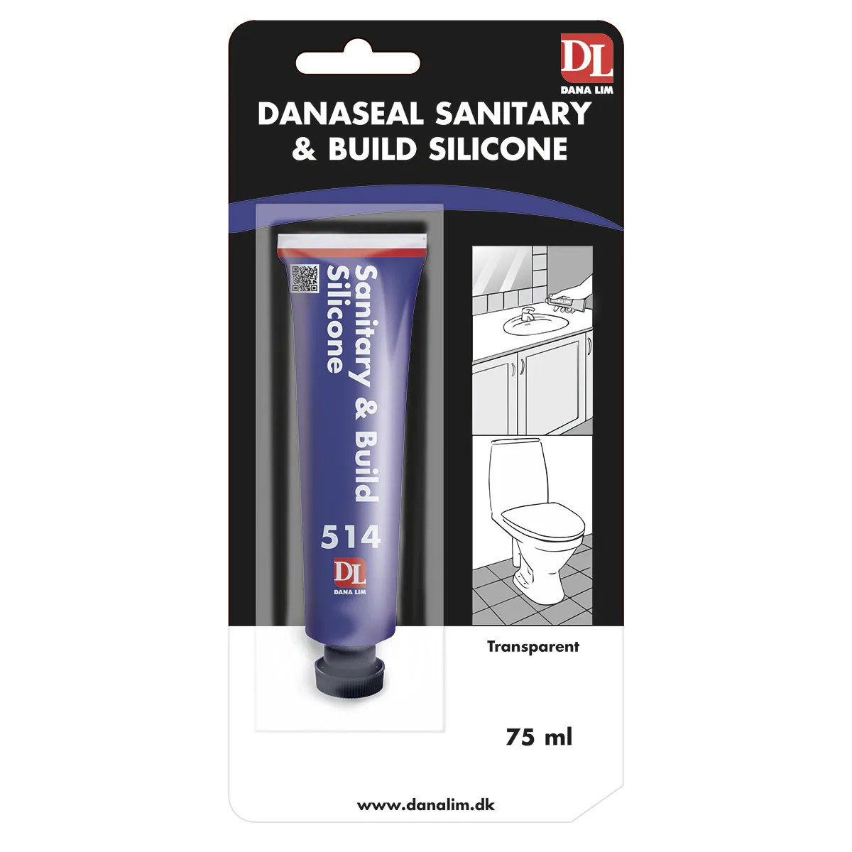 Våtrumssilikon Danalim 514 75 ml