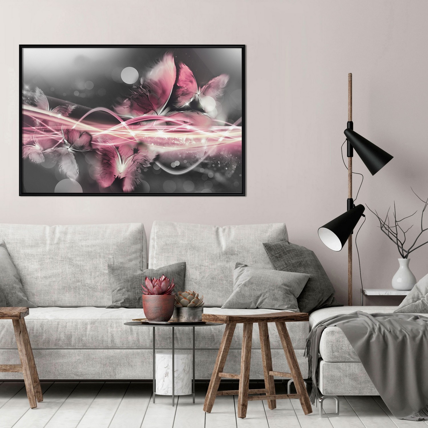 Poster Artgeist Affisch Butterfly Flame