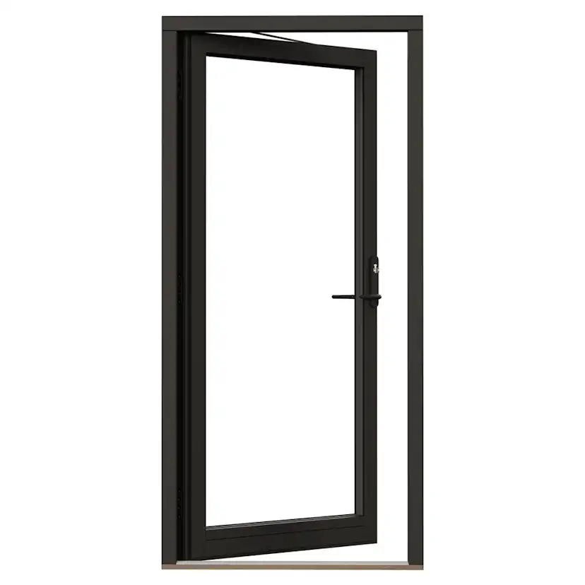 Fönsterdörr NorDan NTech Helglasad Aluminium BlackLine Svart