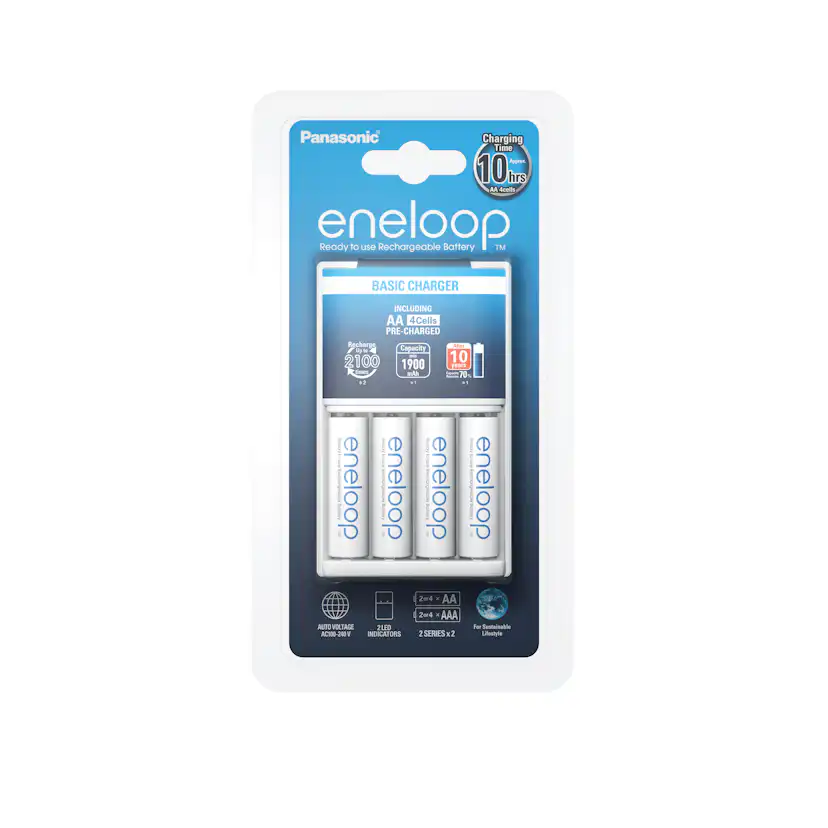 Batterikit Panasonic Smart Snabbladdare inkl. 4xAA 1900mAh