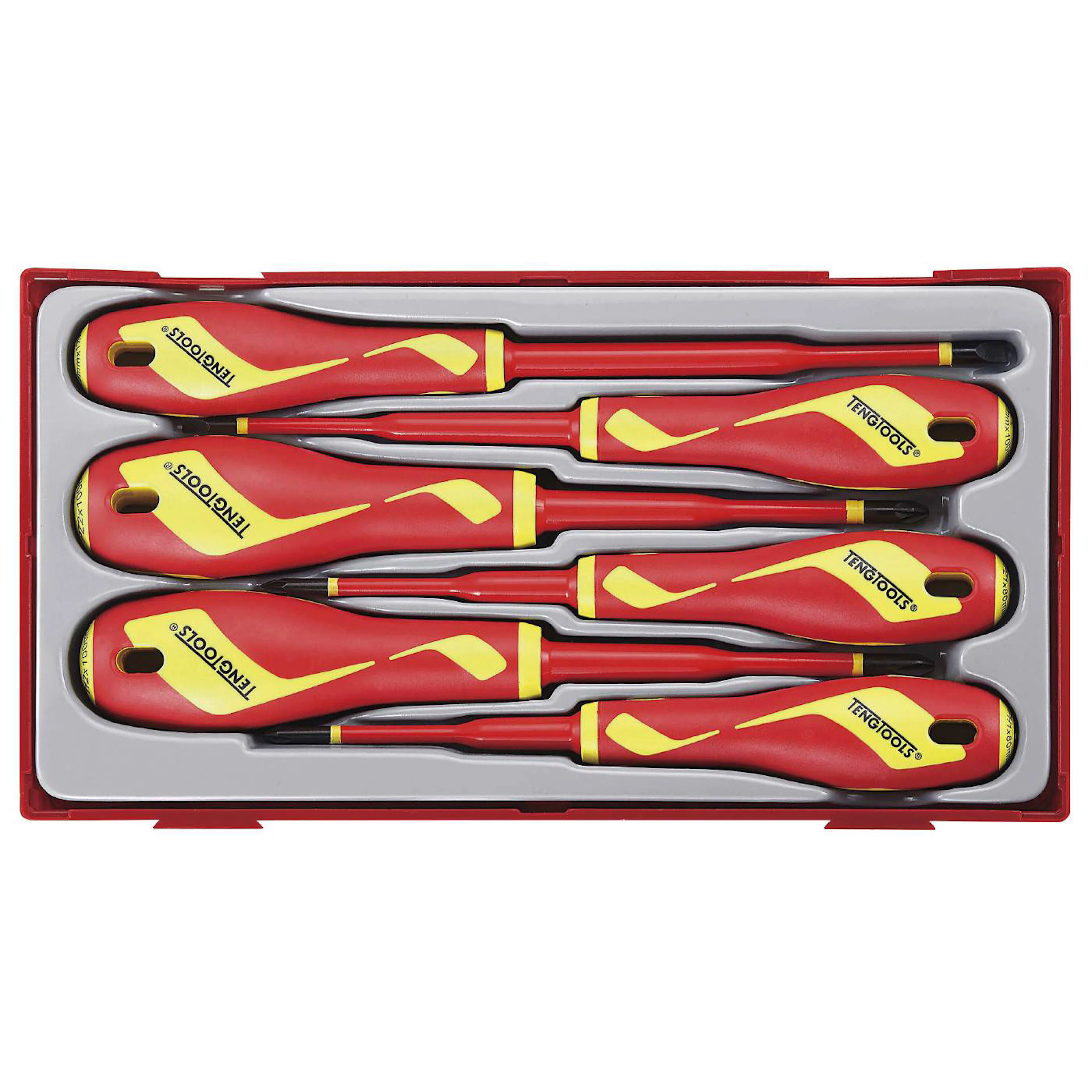 Skruvmejselsats 6 delar för 1000 volt Teng Tools TTV706N