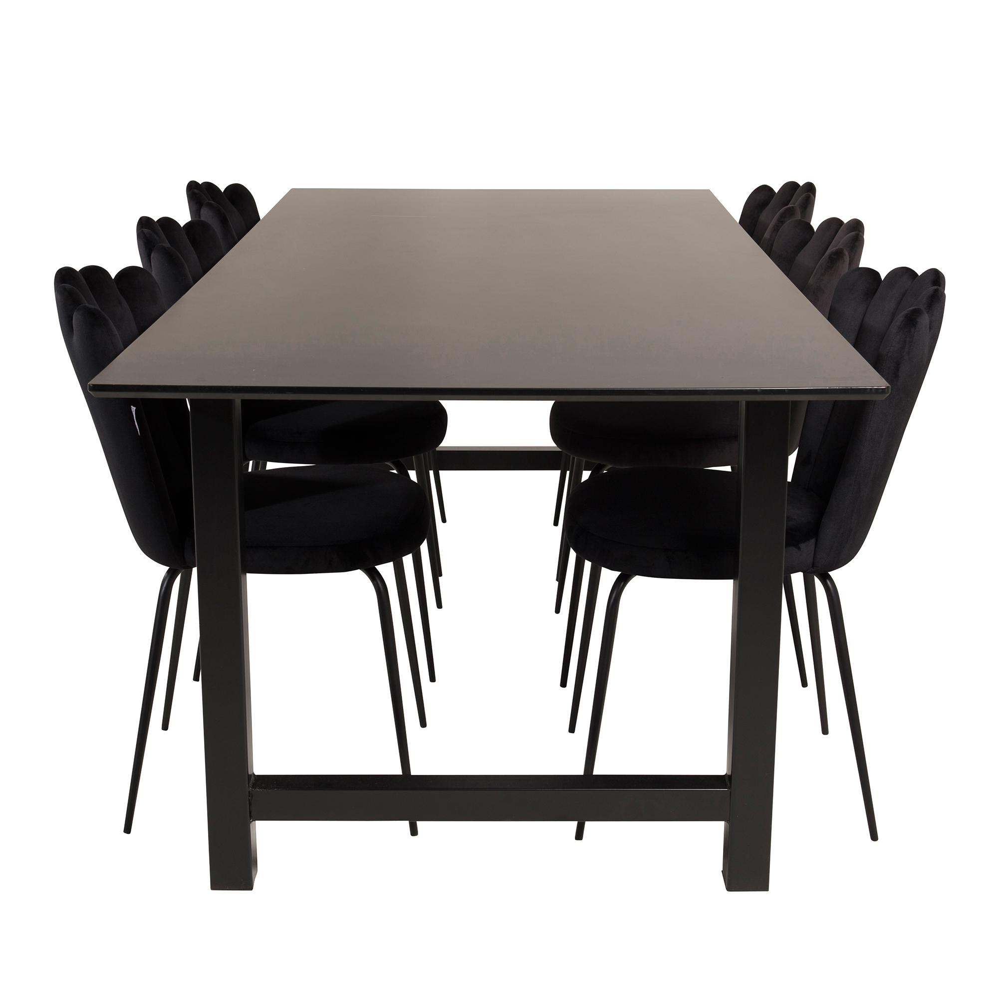 Count Matbord - Svart - 220*100*H75+Limhamn Light - Chair - Svart