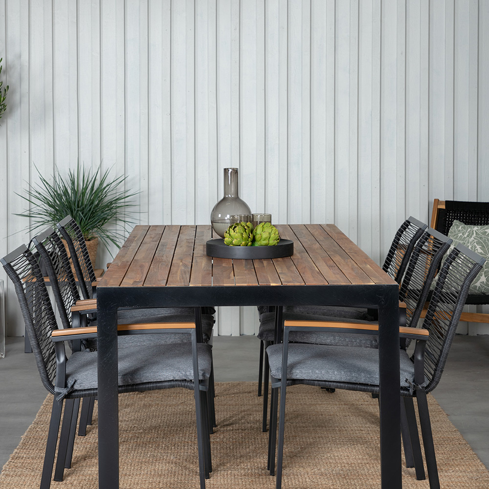 Matgrupp Venture Home Bois med 6 Deni Stolar