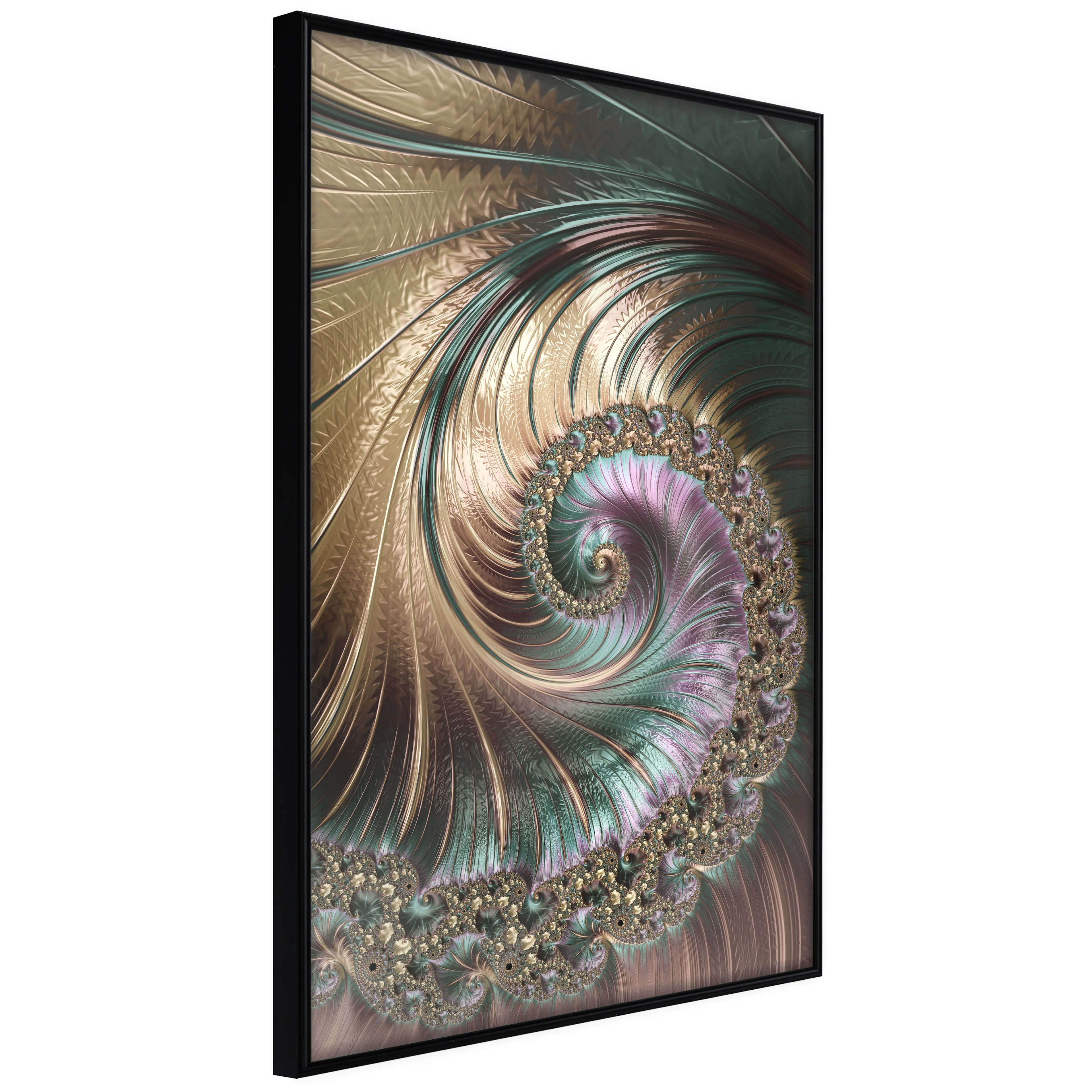 Affisch - Fractal Swirl [Poster] 40x60 Svart ram, 40x60 cm
