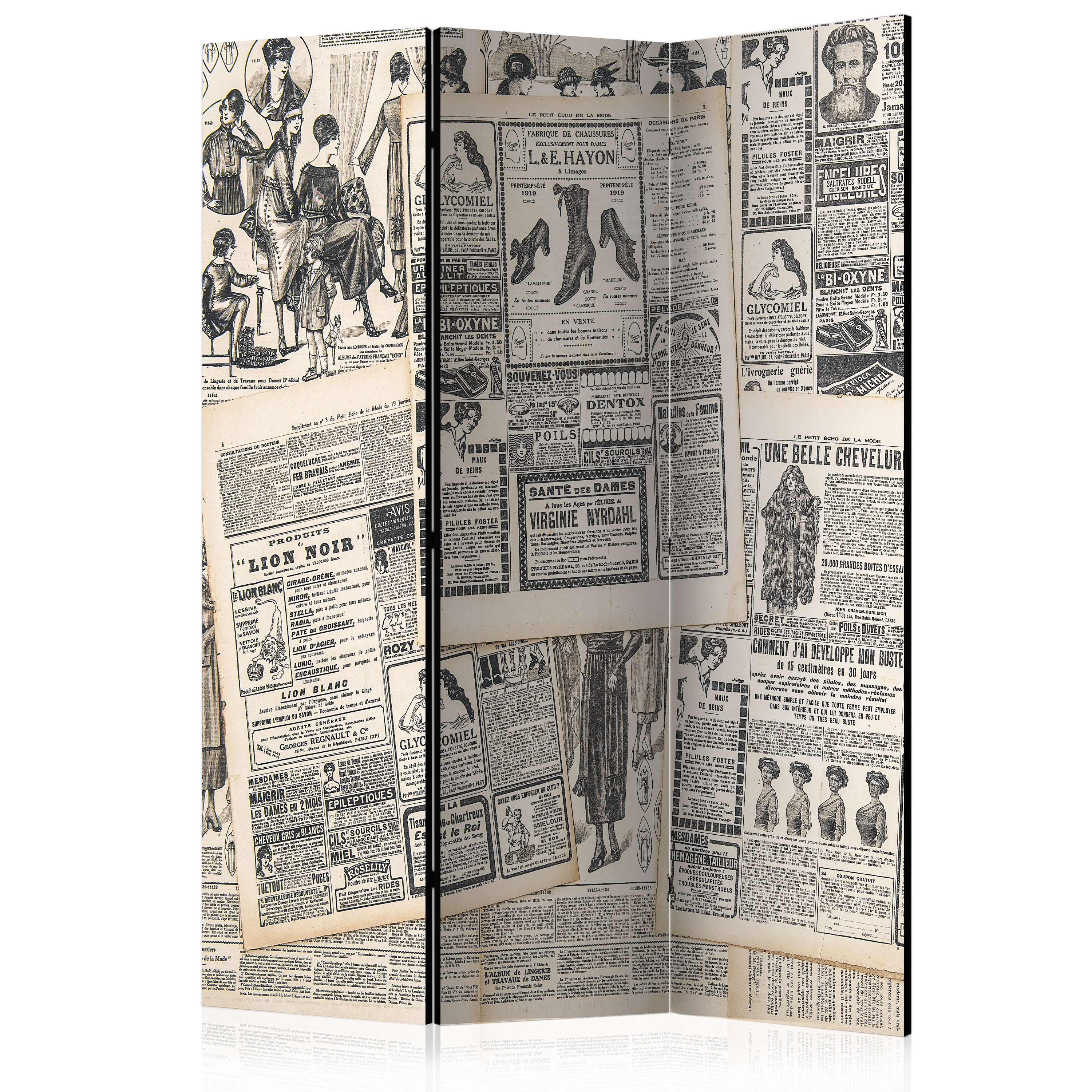 Rumsavdelare Arkiio Vintage Newspapers 135x172 cm