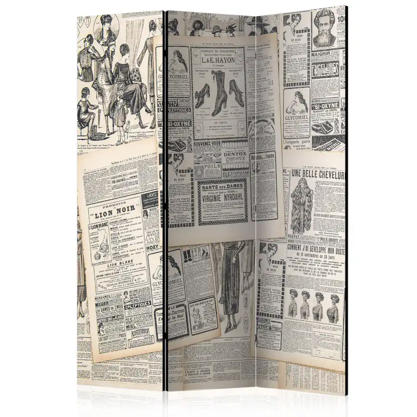 Rumsavdelare Arkiio Vintage Newspapers 135x172 cm