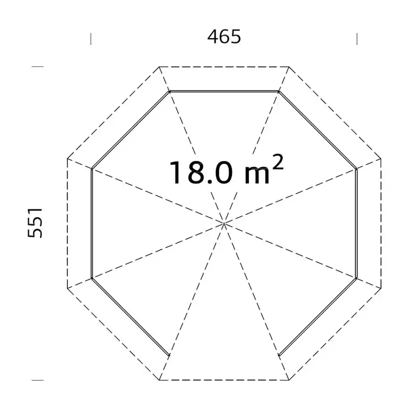 Betty 18,0 m2 Grå dippad