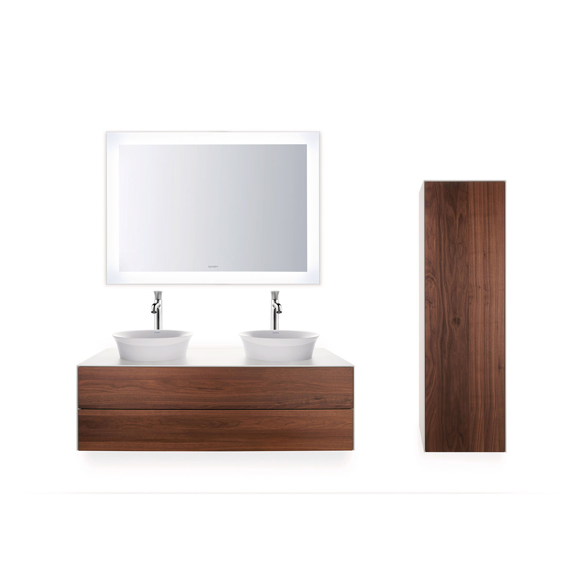Tvättställ Duravit White Tulip för Placering på Bänkskiva Vit Högblank 430 mm