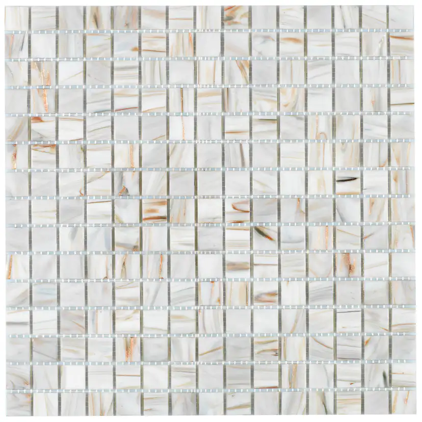 Glasmosaik Arredo Grå/Guld 2x2 cm