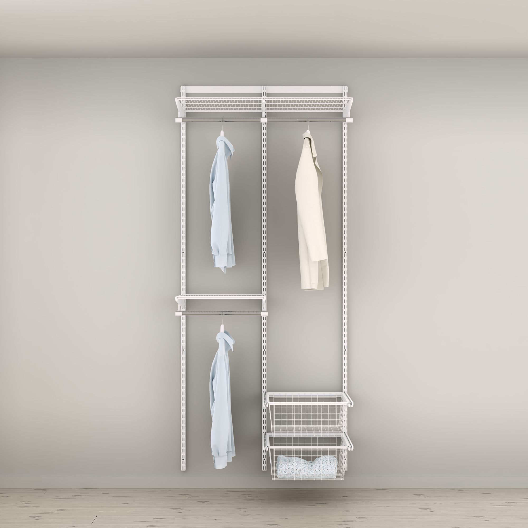 Garderobslösning Elfa Ready Solution Classic 15 Vit B: 936 mm