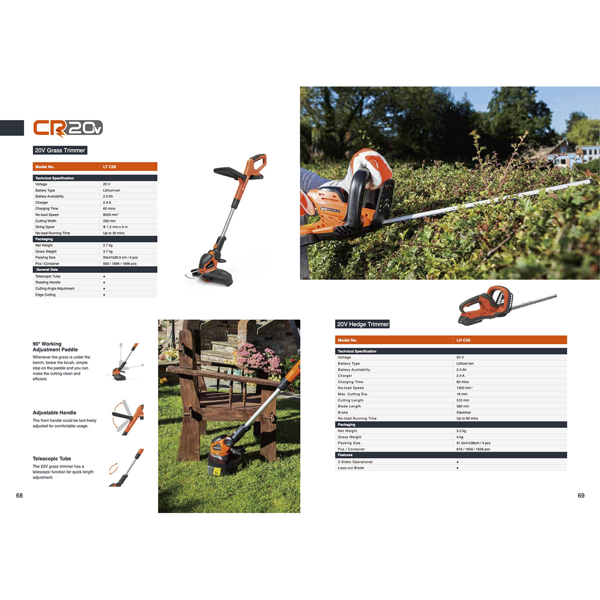 Grästrimmer Yardforce 20V Med Batteri och Laddare