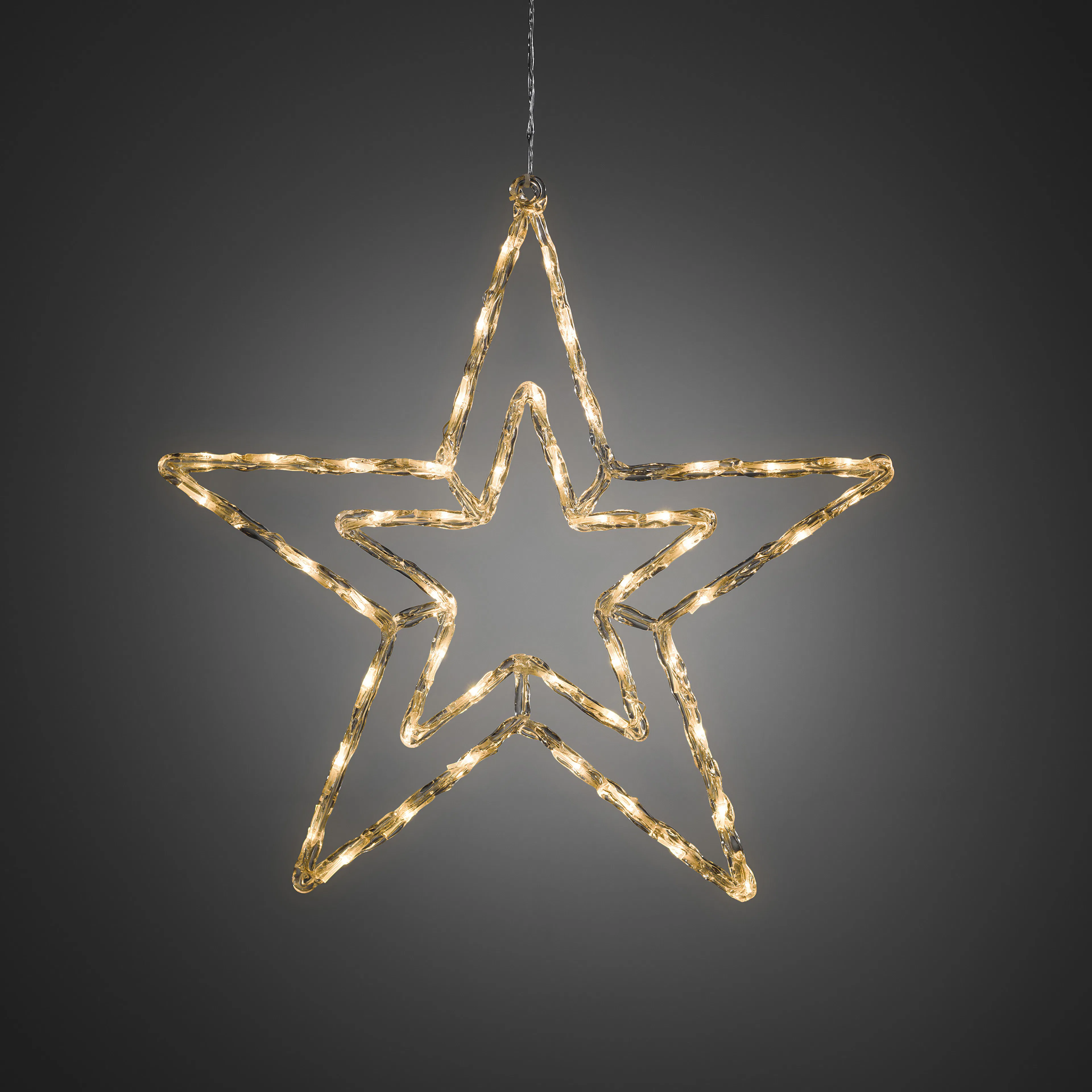 Stjärna akryl 58cm vvita LED Varmvit