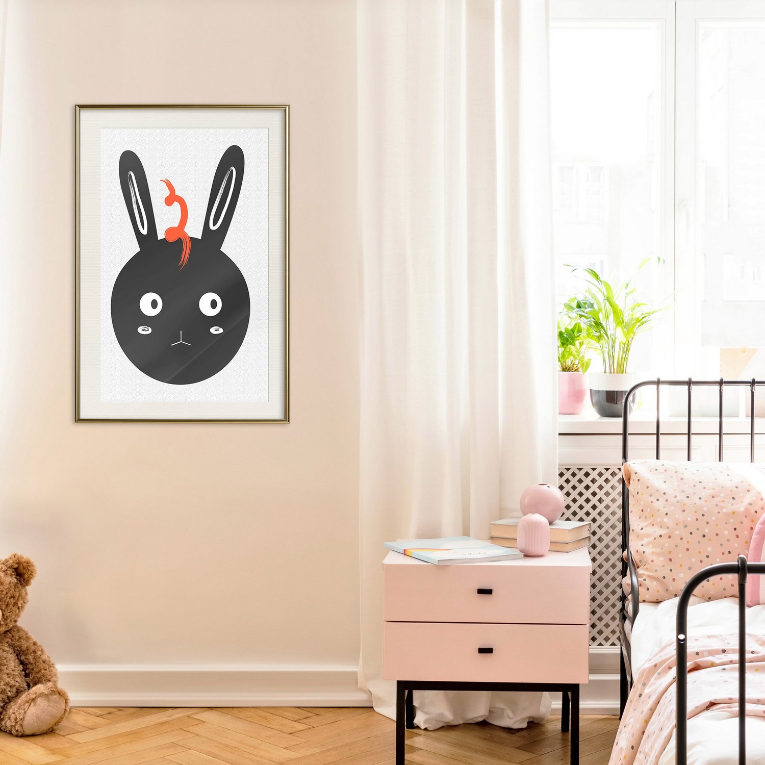 Poster Artgeist Affisch Rabbit Sees Everything