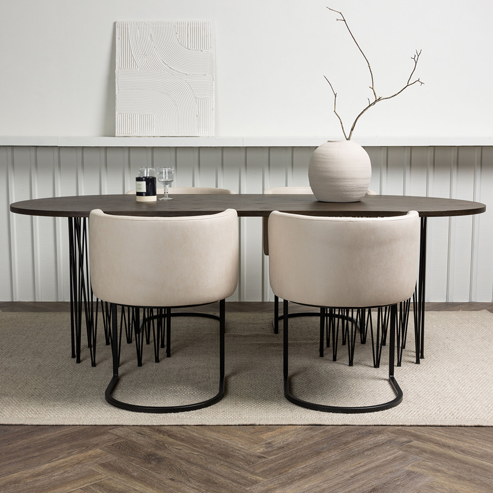 Matgrupp furniture/fashion Stone med 4 Simrishamn Stolar