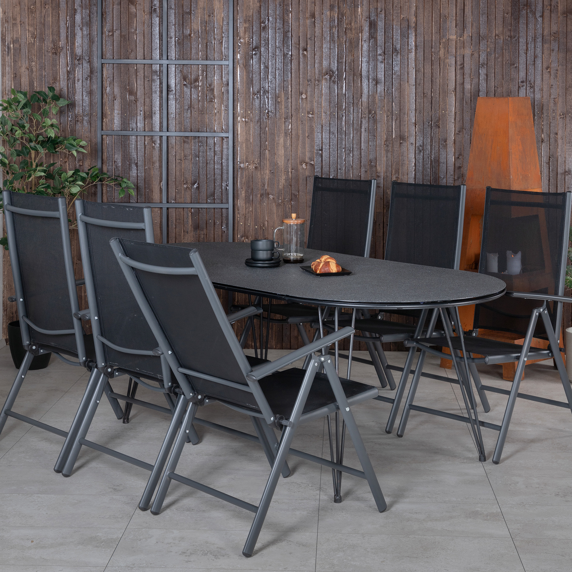 Matgrupp Venture Home Ville med 6 Bend Matstolar