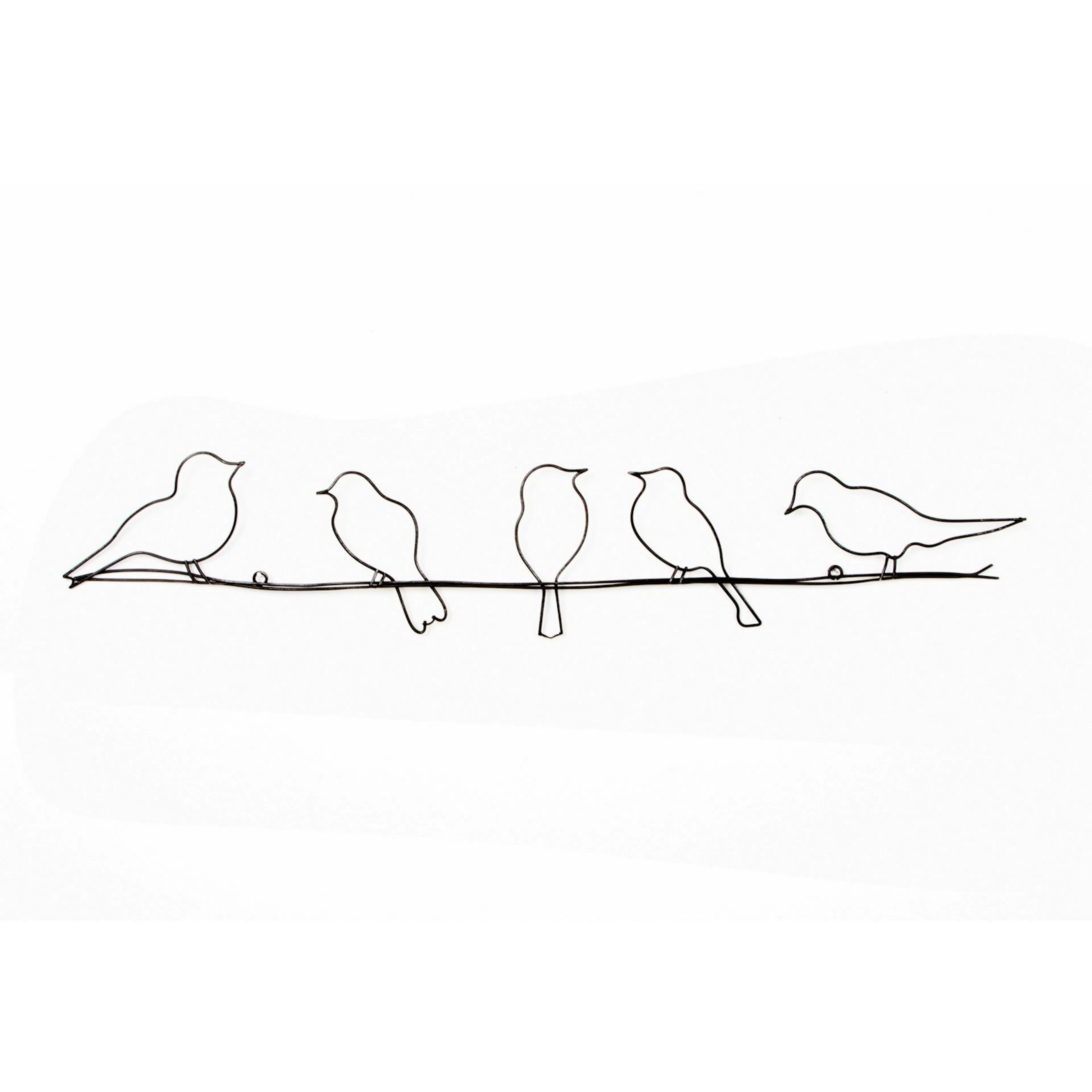 Metallkonst Art for the Home Birds on a Wire