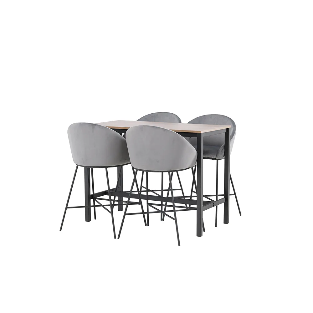 Matgrupp Venture Home Camden med 4 Velvet Stolar
