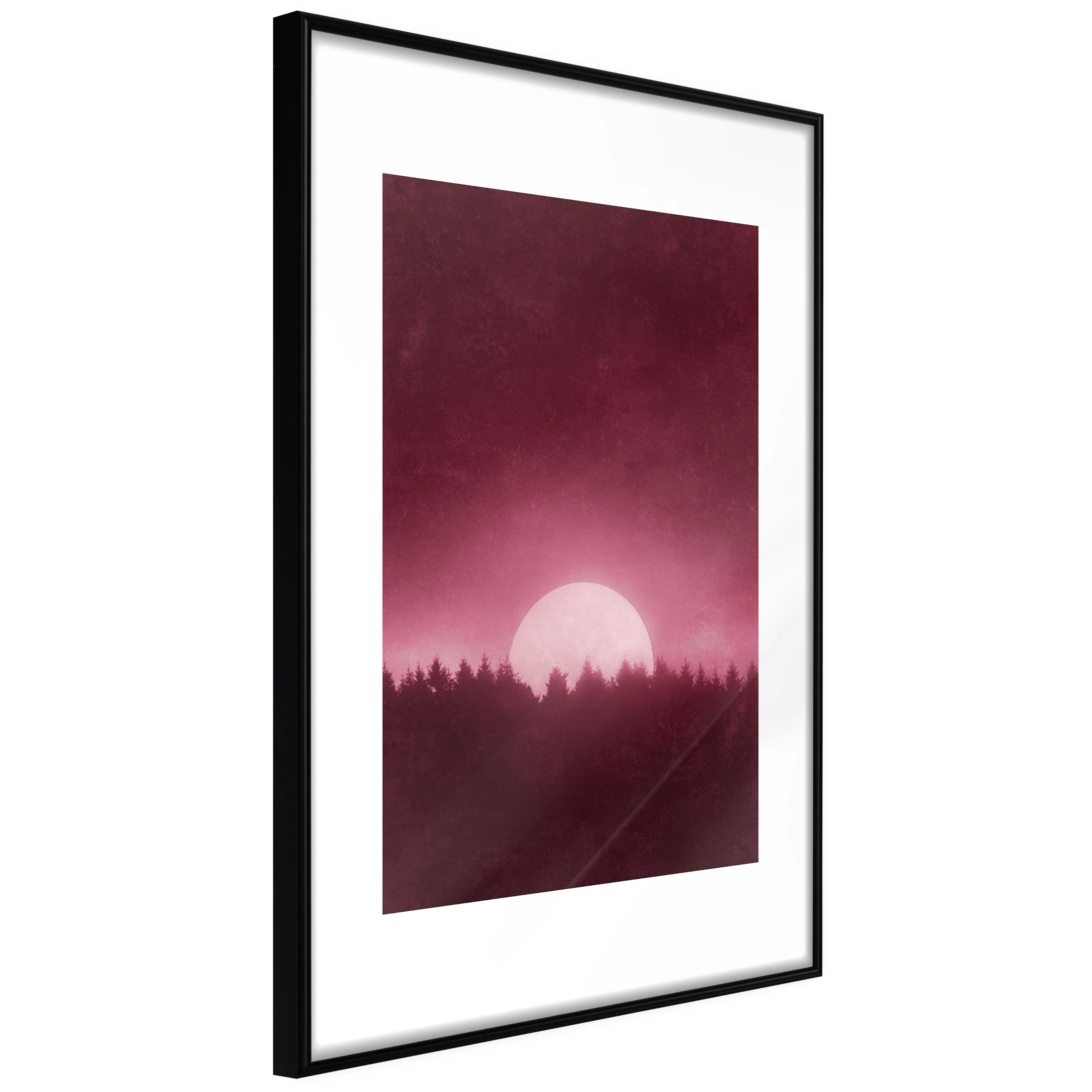 Affisch - Full Moon [Poster] 40x60 Svart ram, 40x60 cm