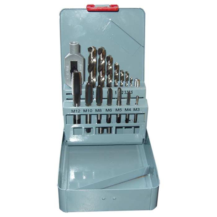 Gängverktygssats Hawk HSS M3-M12 15 delar