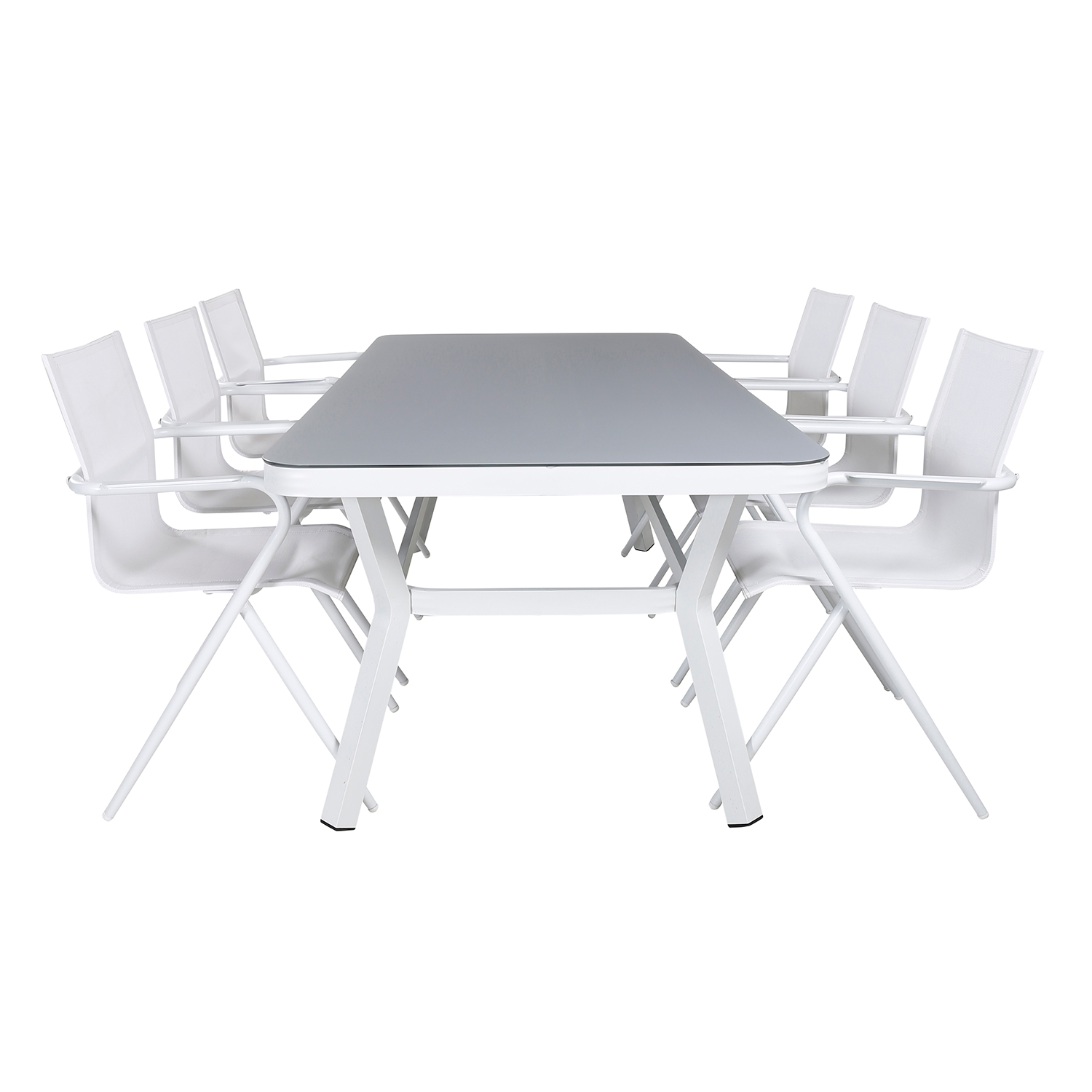 Matgrupp Utomhus Venture Home Virya 160x90 cm med 6 Alina Trädgårdsstolar
