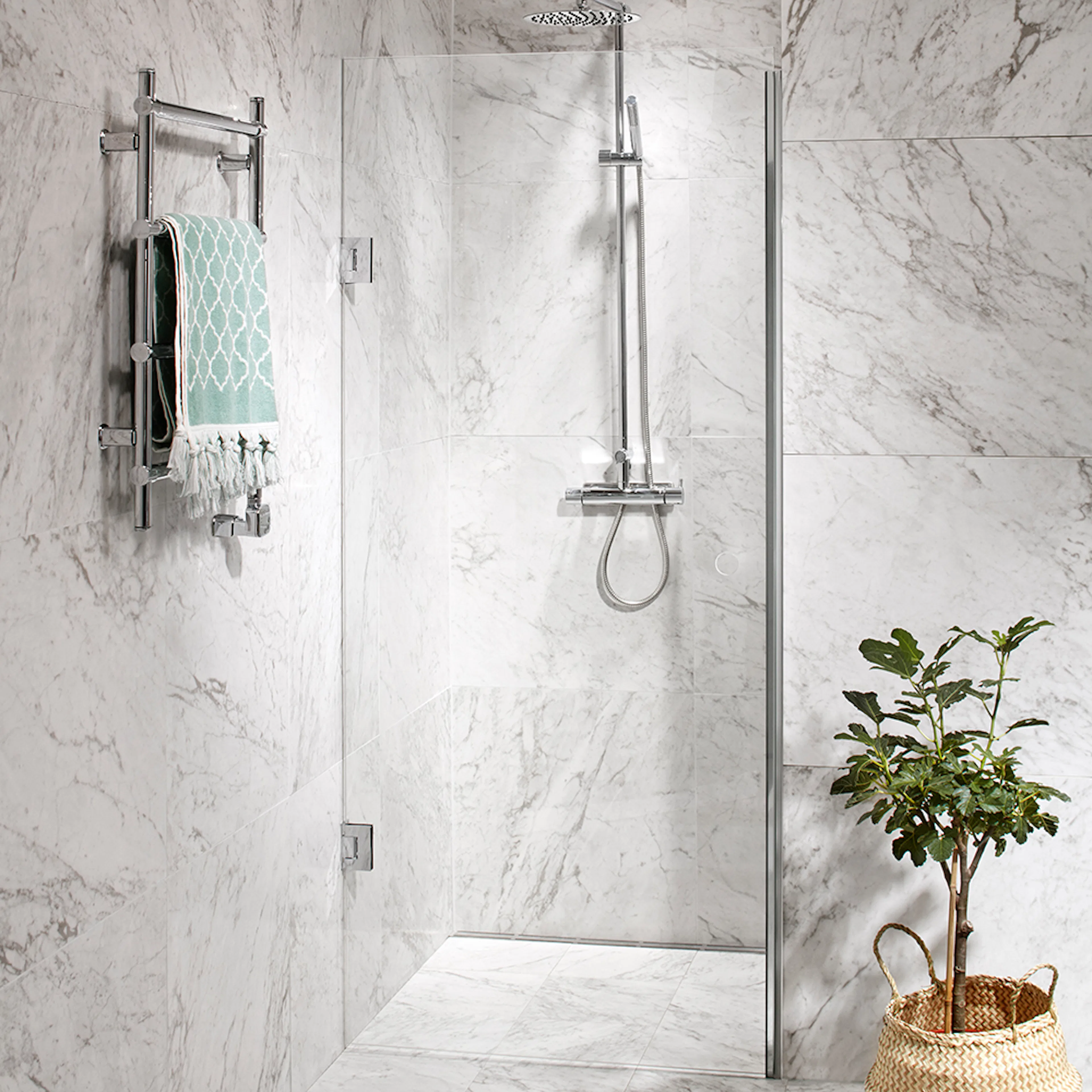 AL LUXOR NISCHDÖRR 77 10TL KRO Bredd: 772 mm, Profilfärg: Krom, Glastjocklek: 10 mm