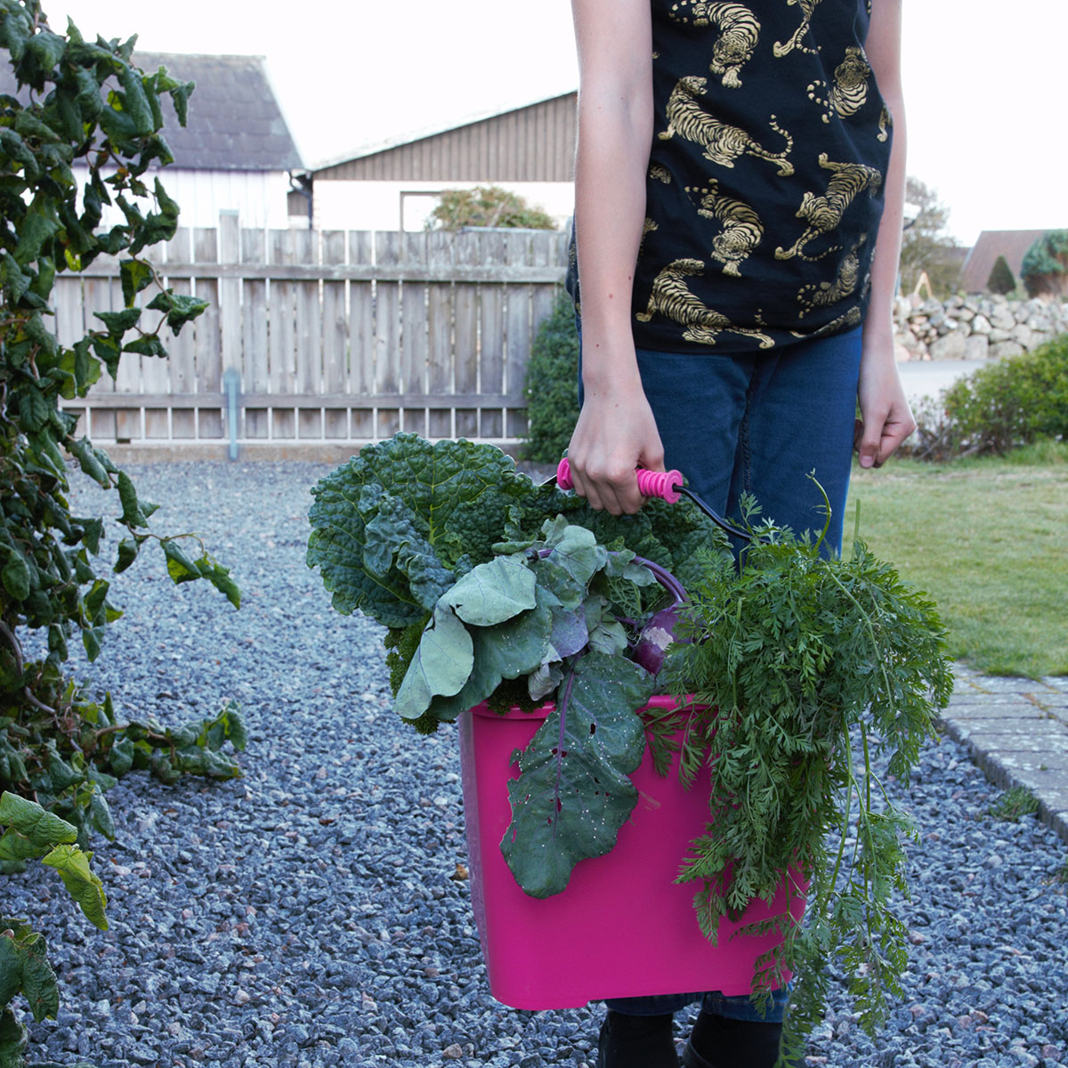 Hink Flexigarden Trican med Softgriphandtag Cerise, Orange, Lime 17 l