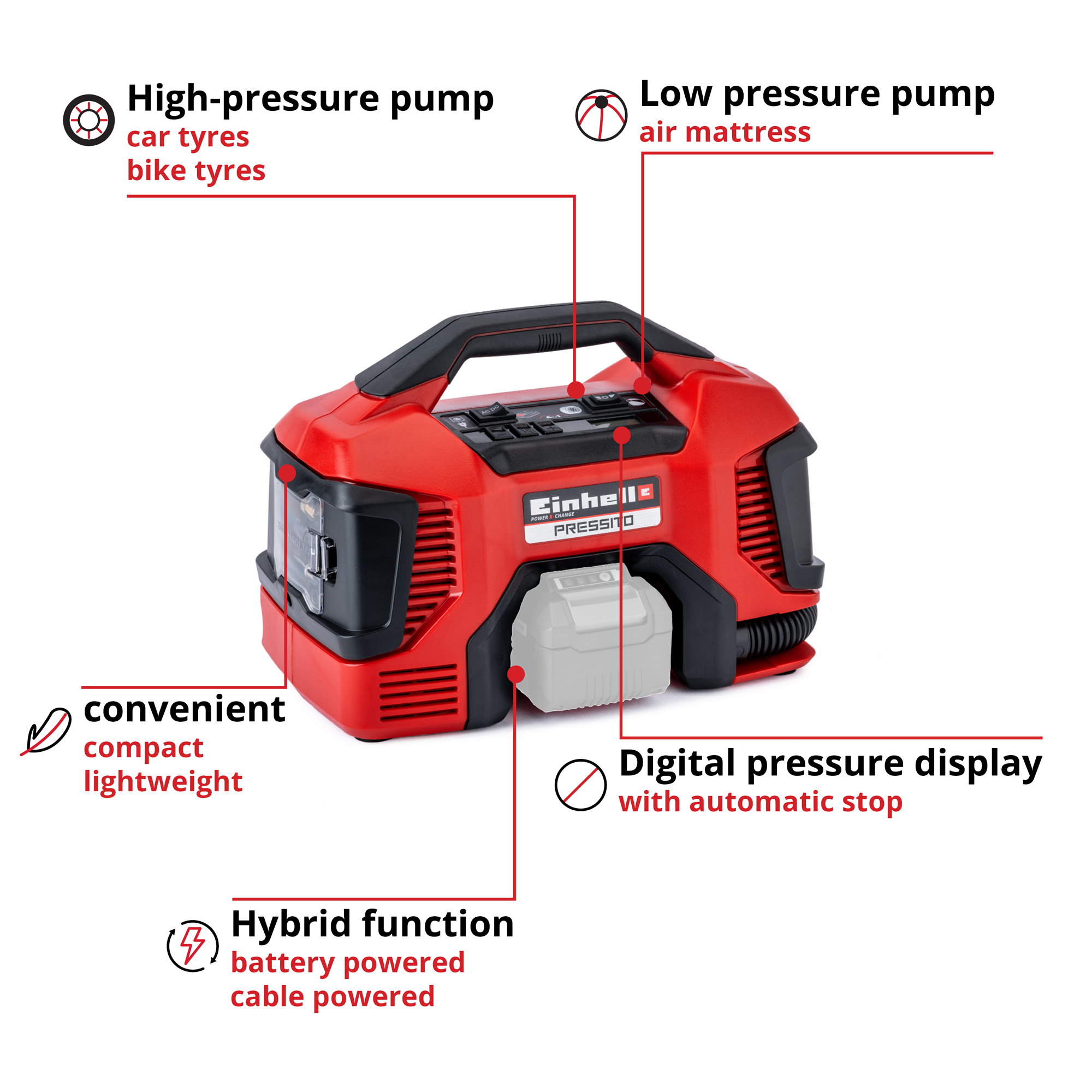 PRESSITO, Einhell Hybrid-Kompressor
