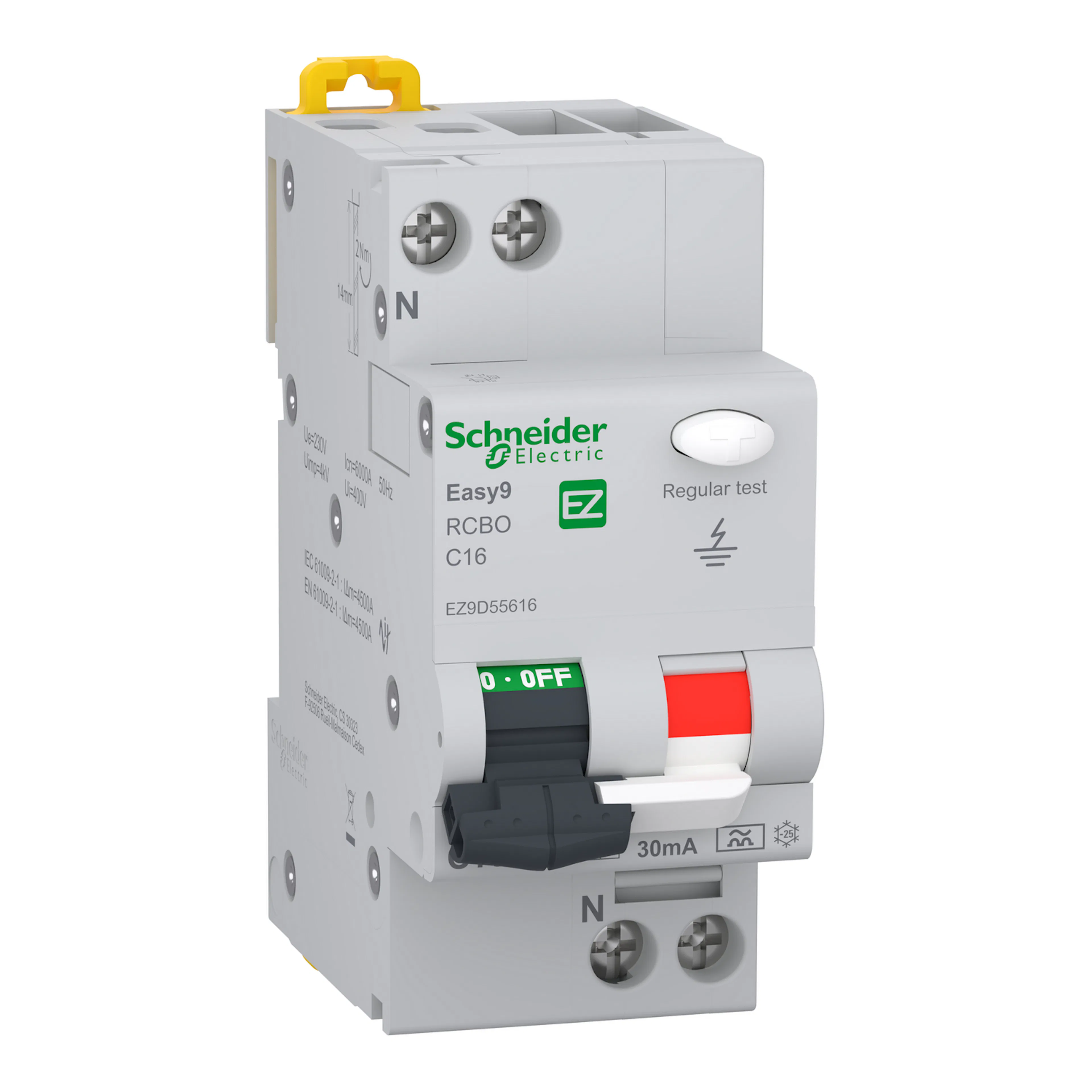 Personskyddsbrytare Schneider Electric Easy9 1-polig + N C16A 30 mA A