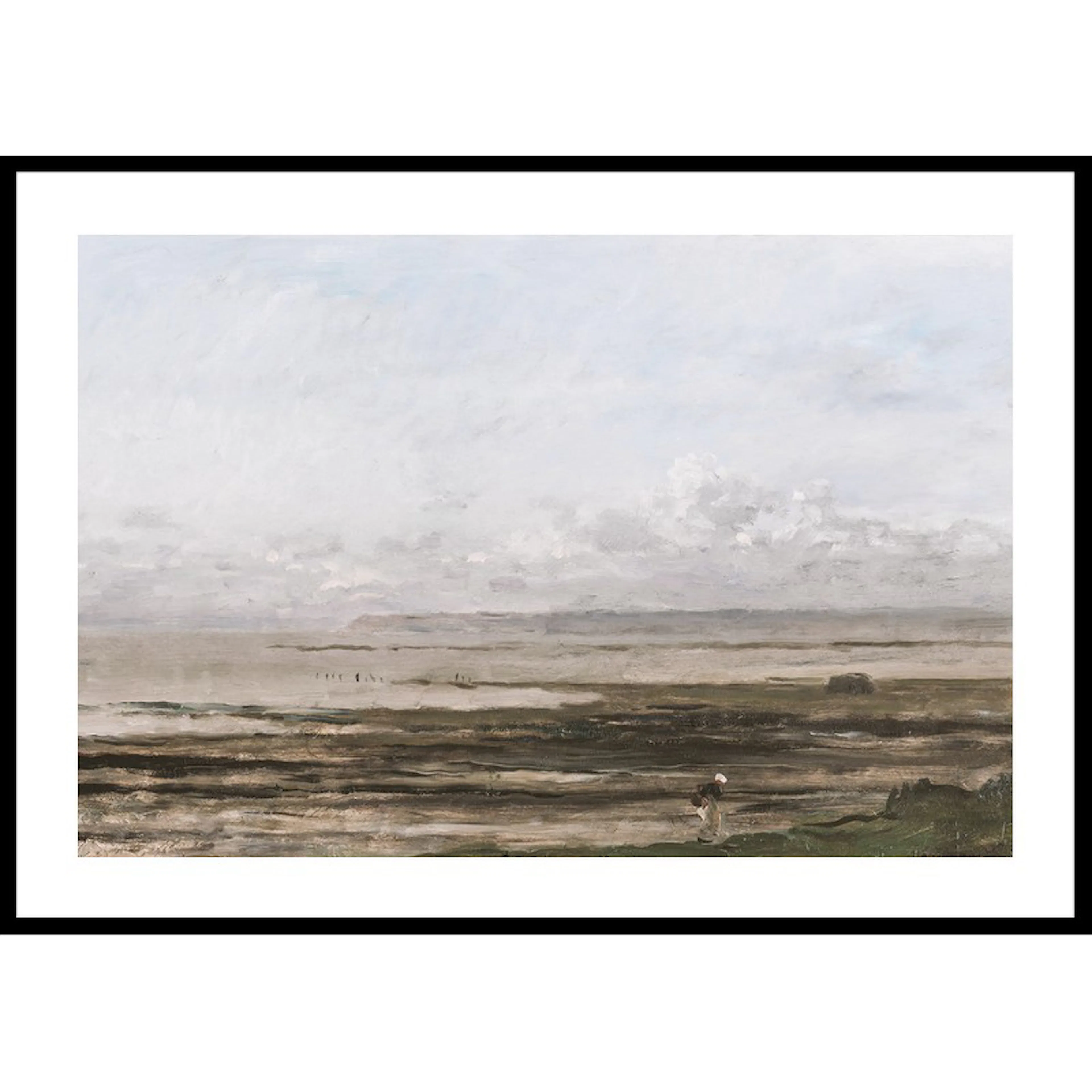 Beach At Ebb Tide By Charles-François Daubigny 70x100 70x100 cm