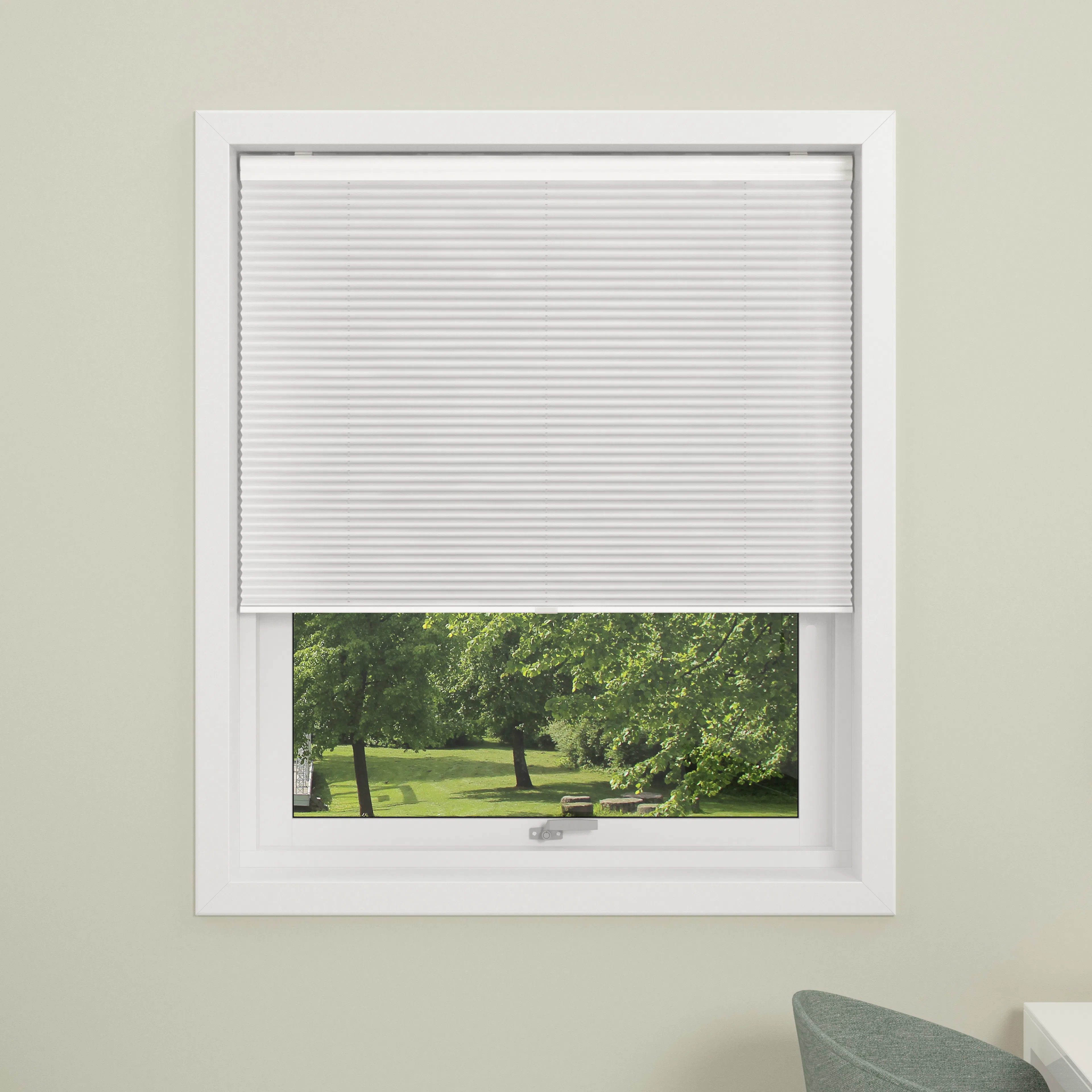 Plissé Touch trådlös vit 110x160 Bredd: 110 cm, Längd: 160 cm, Färg: Vit