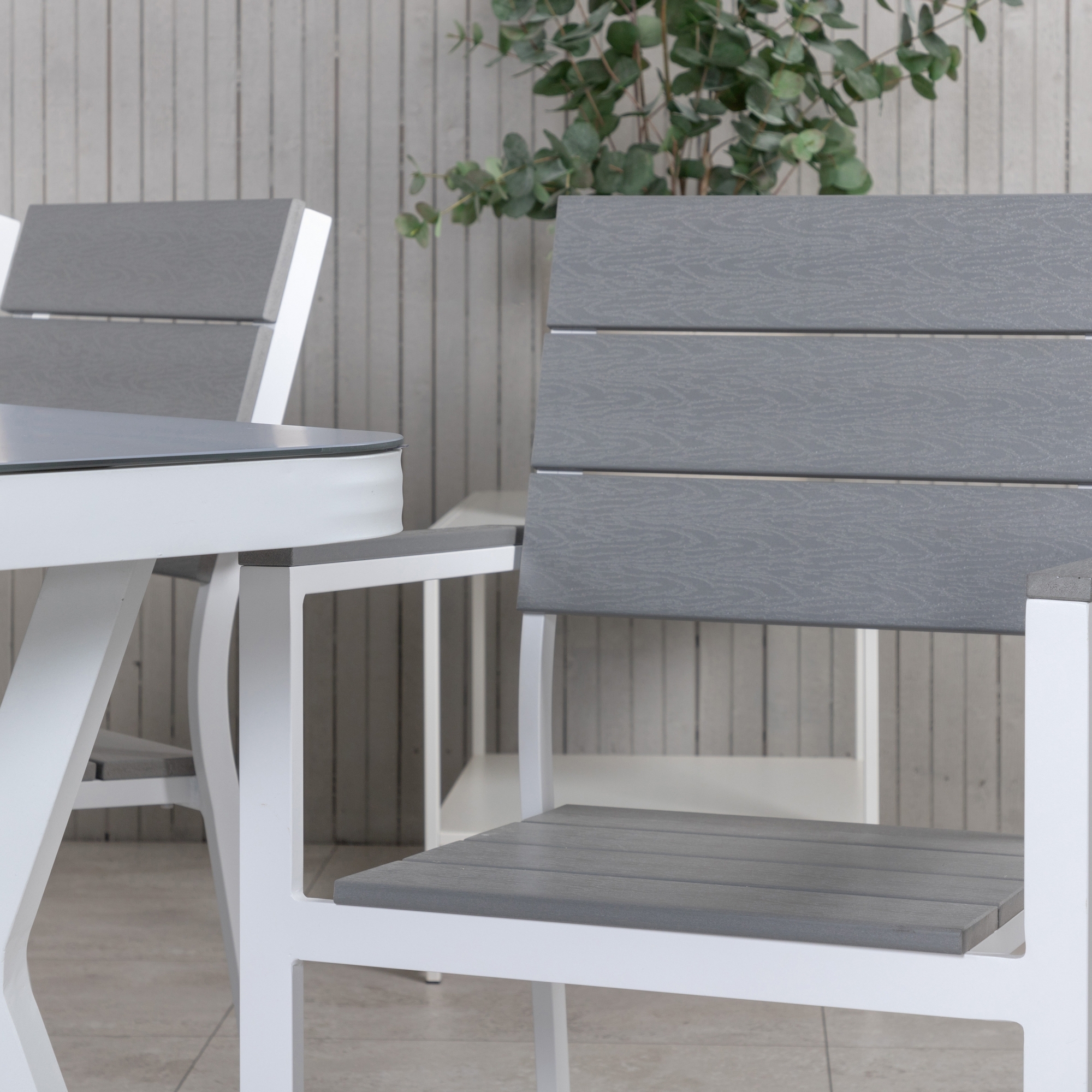 Matgrupp Venture Home Virya Matgrupp Utomhus 200cm med 6 Levels Stapelbara Matstolar