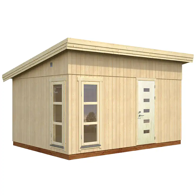 Friggebod Palmako Etta 13,6 m² Komplett Stuga med Pulpettak