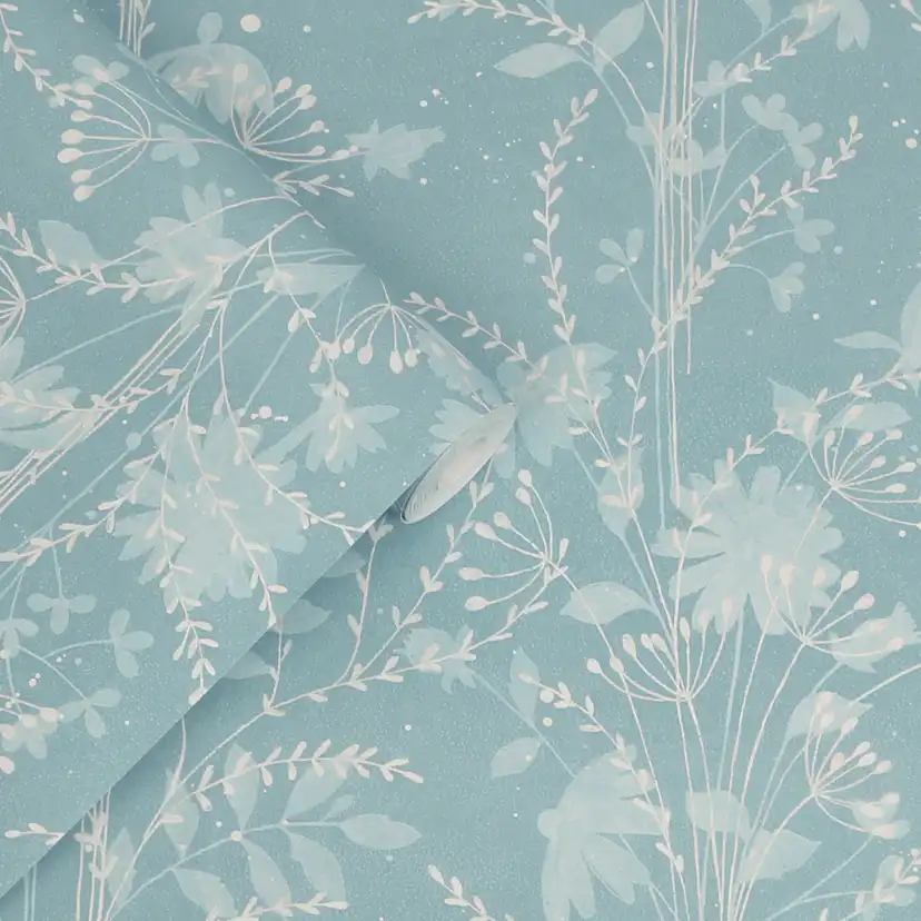 Tapet Laura Ashley Fennelton Pale Newport Blå 121079