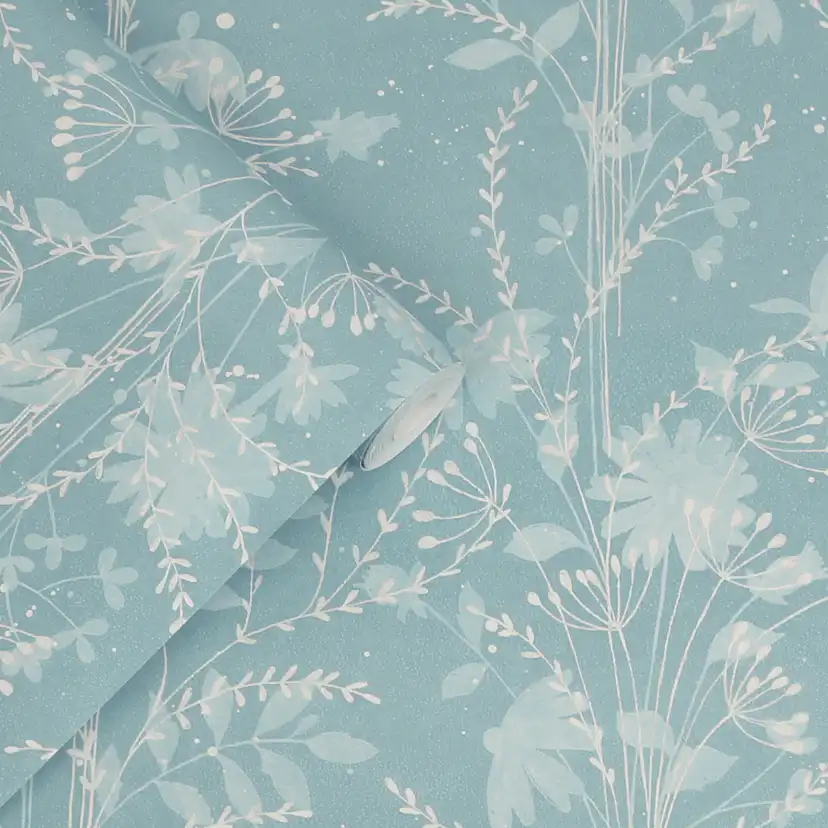 Tapet Laura Ashley Fennelton Pale Newport Blå 121079