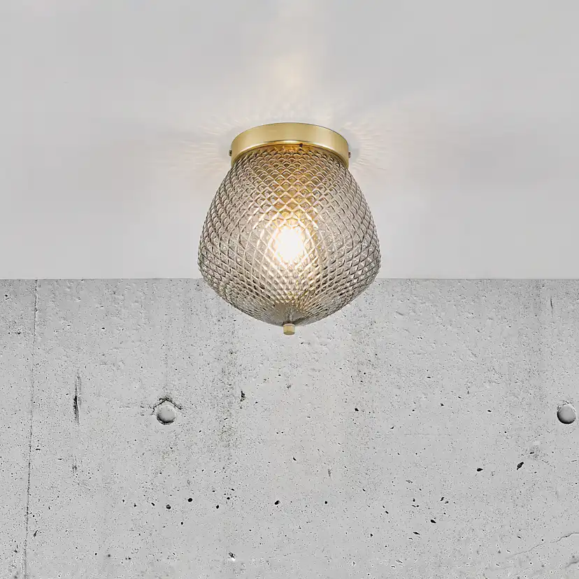 Takplafond Nordlux Orbiform Mässing & Rökfärgad Glas med Dimbar Funktion