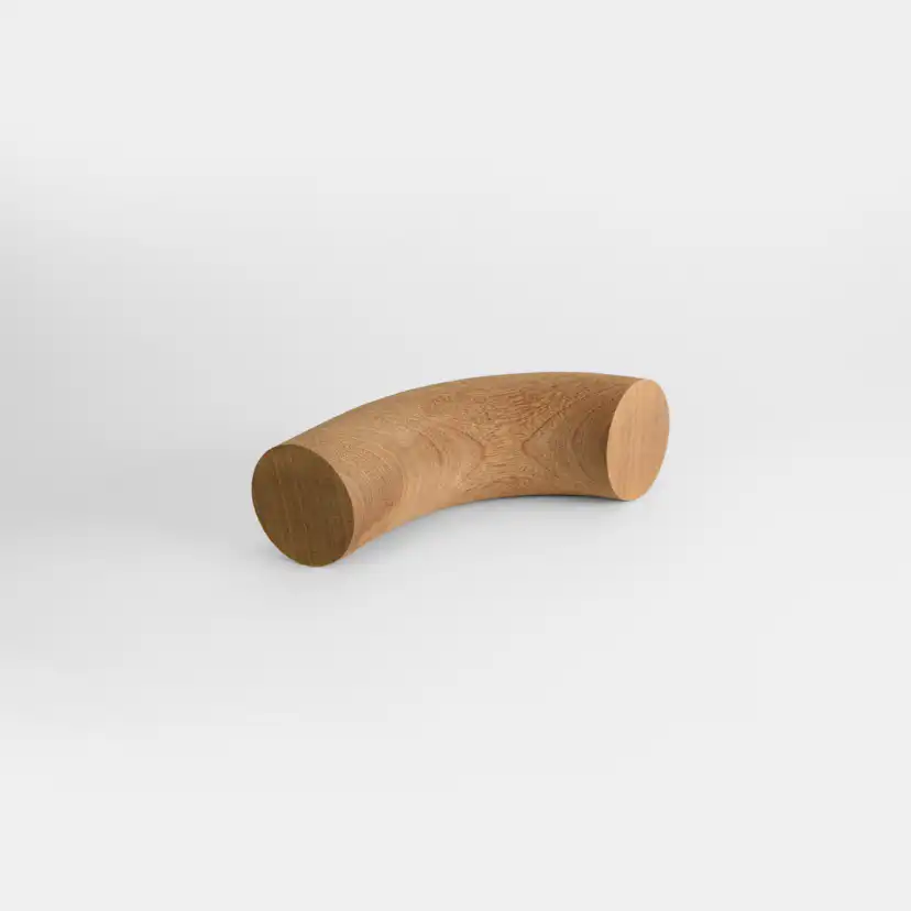 Ändböj Herrljunga Ledstångsfabrik Obehandlad Mahogny