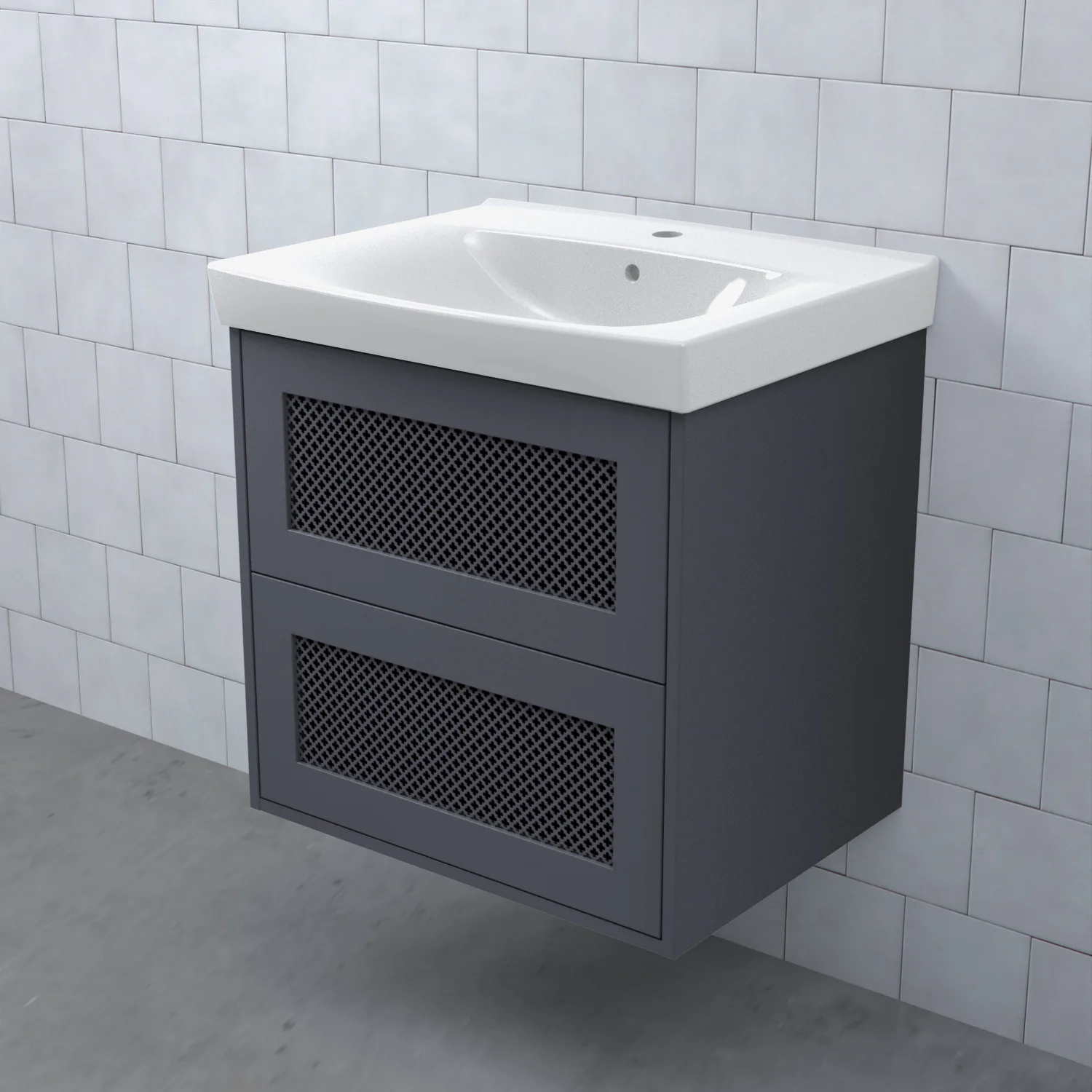 MEJDA Kommod Hög 60-45 Klöver Stålblå BxHXD: 598x572x465 mm, Klöver Stålblå