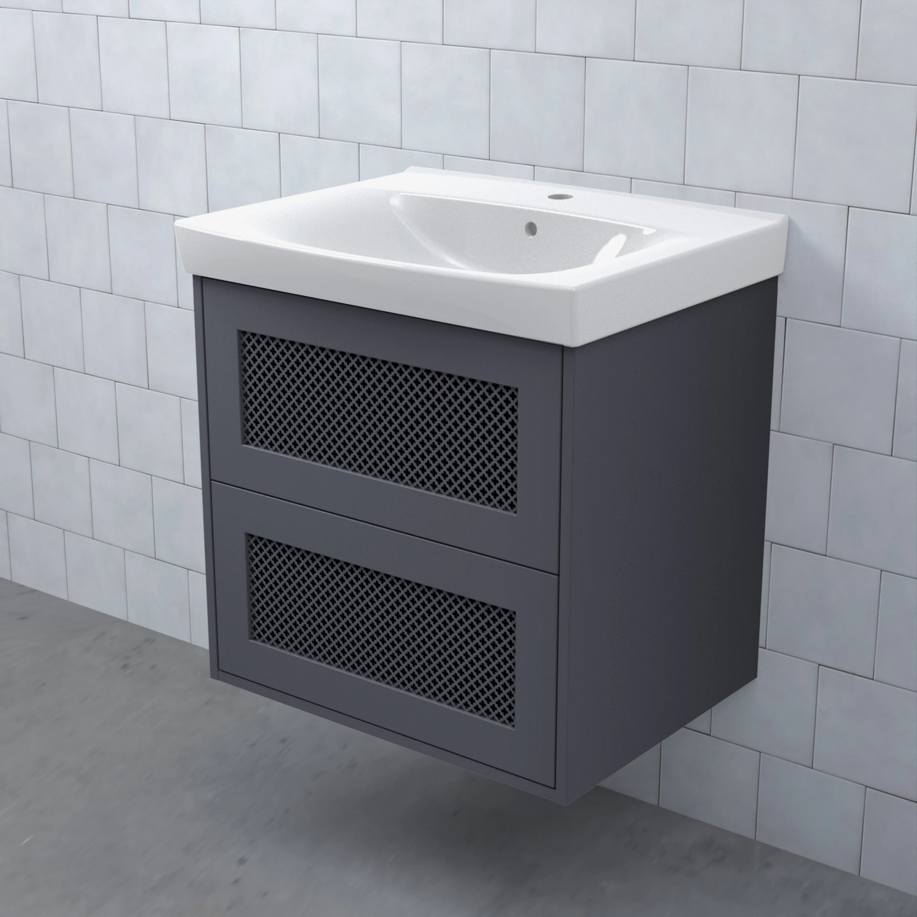 MEJDA Kommod Hög 60-45 Klöver Stålblå BxHXD: 598x572x465 mm, Klöver Stålblå