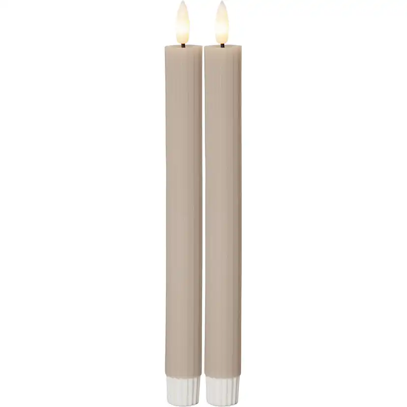 LEDAntikljus2p Flamme Stripe Beige