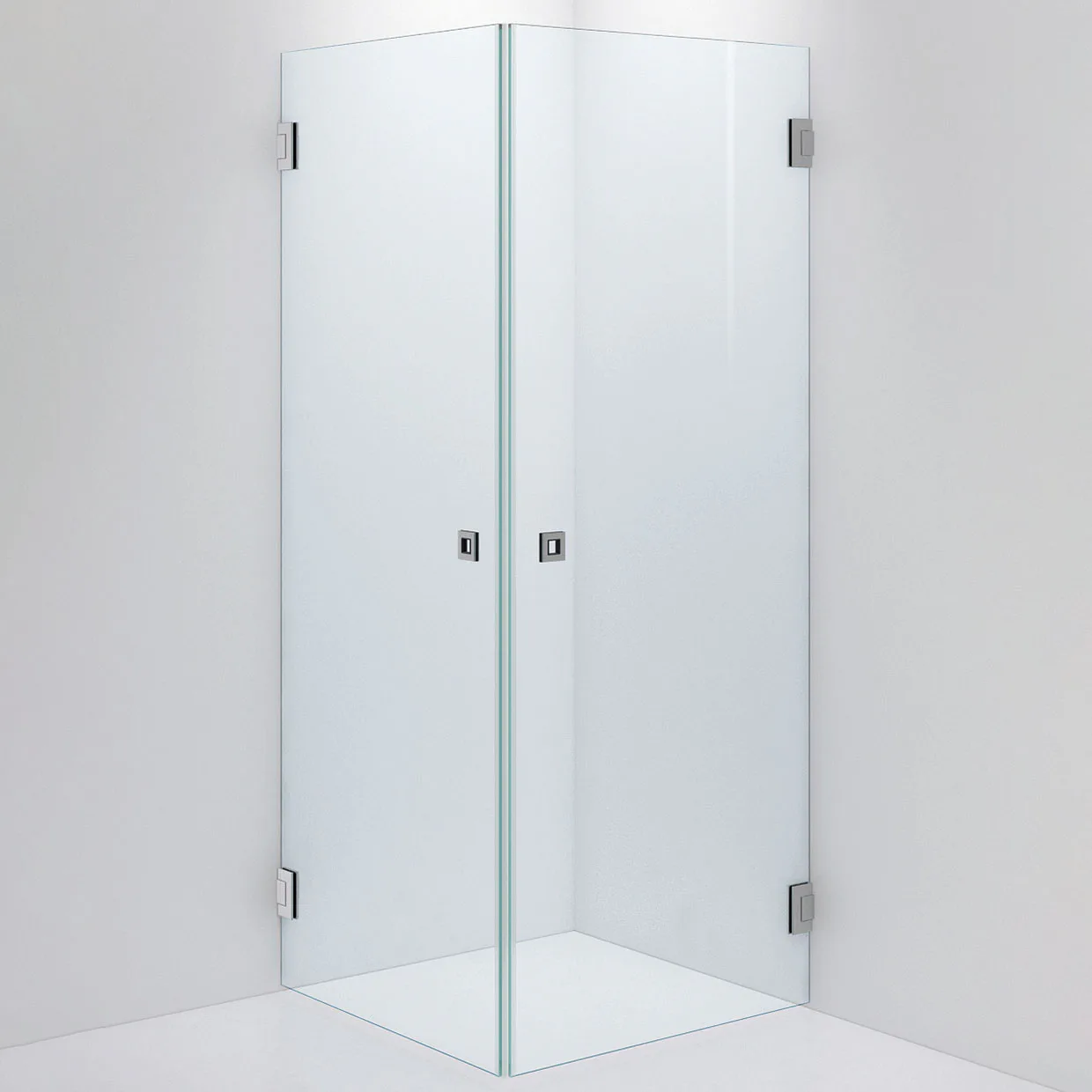 Duschvägg ARC 12 Original,Clear, Brushed Stainless,800x800,H 800x800 mm, Borstad Rostfri