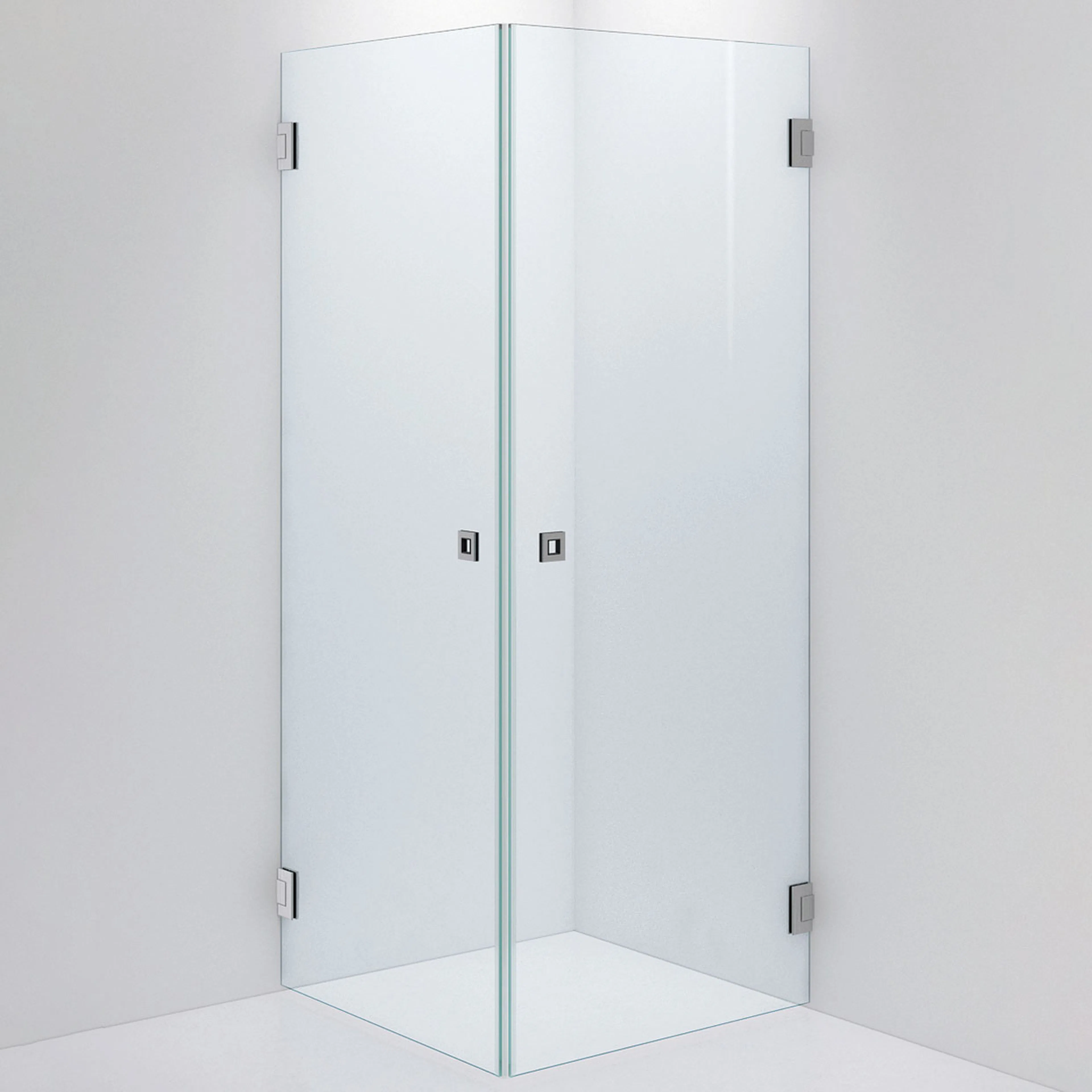 Duschvägg ARC 12 Original,Clear, Brushed Stainless,800x800,H 800x800 mm, Borstad Rostfri