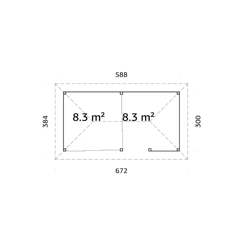 Uterum Palmako Bianca 16,6 m2 Set 207 Slide