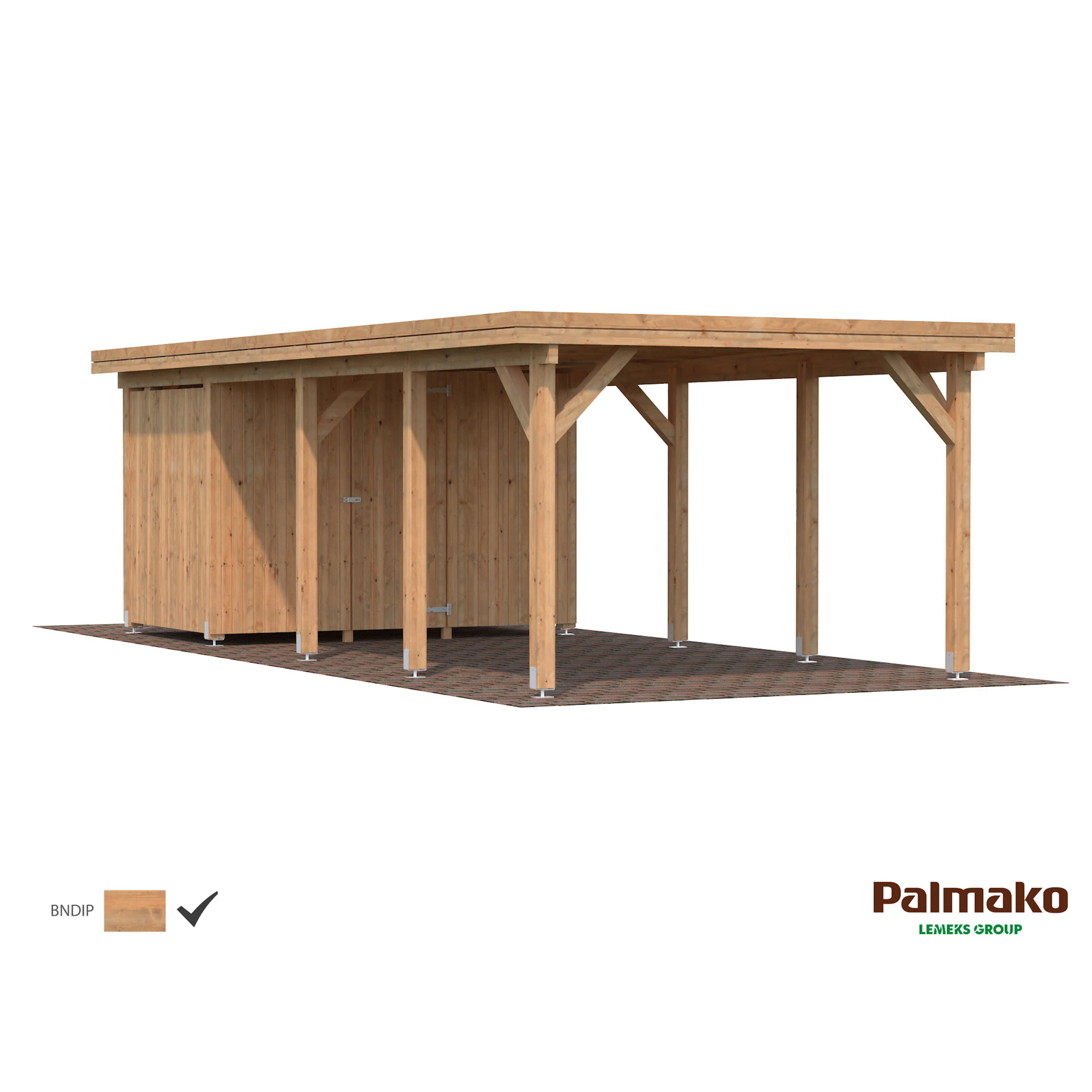 Karl 23,1 m2 shed Brun dippad