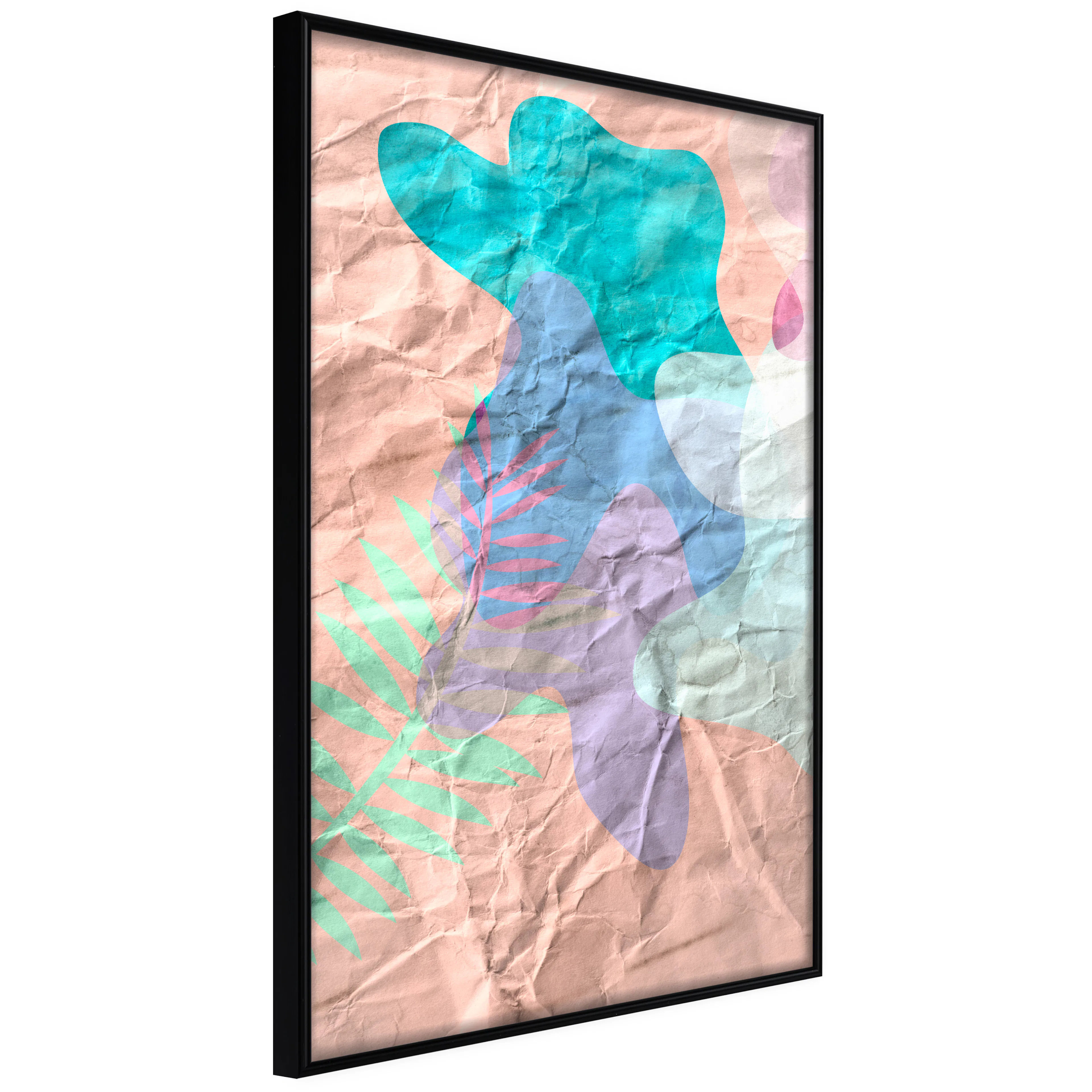 Affisch - Pastel Shapes [Poster] 40x60 Svart ram, 40x60 cm