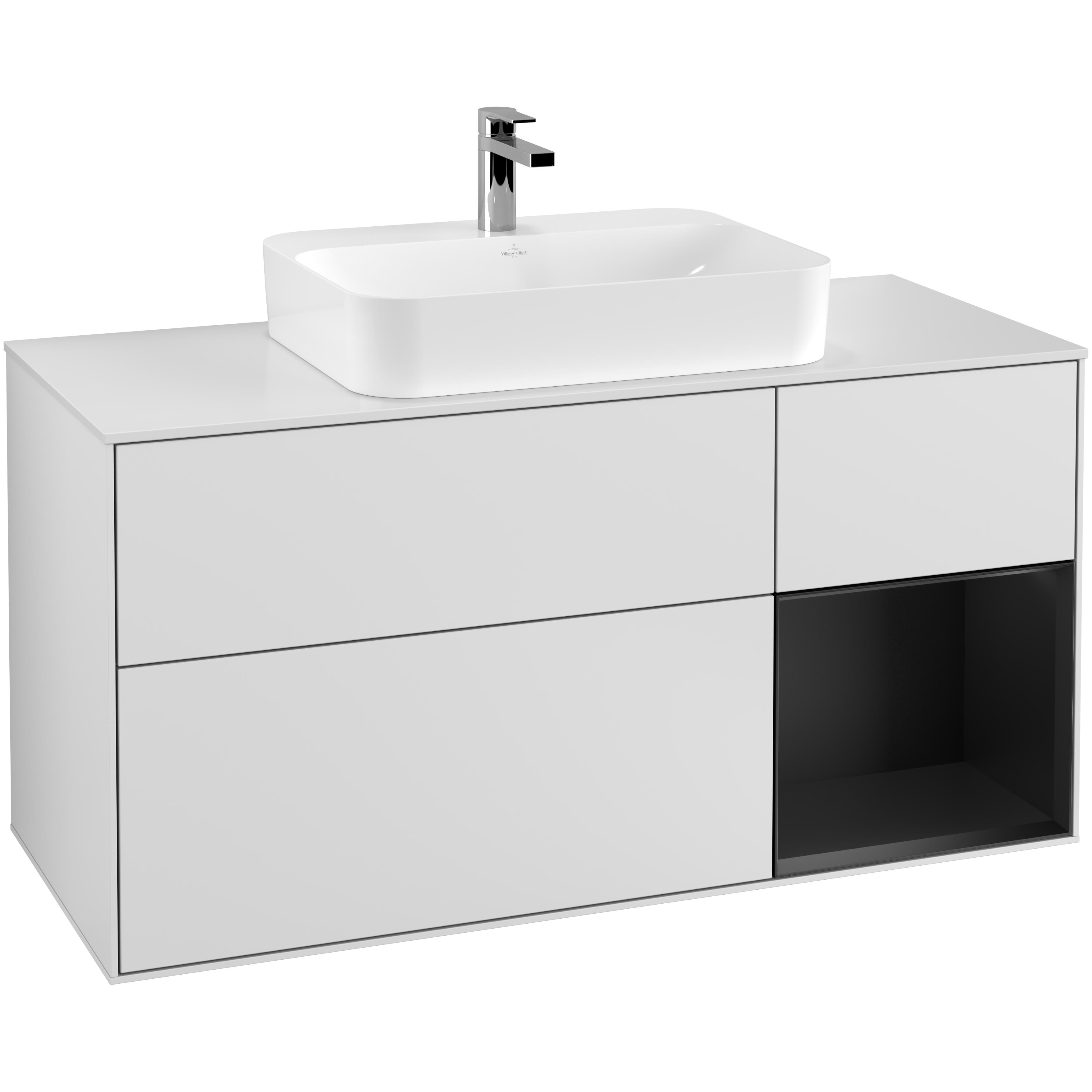 Tvättställsskåp Villeroy & Boch Finion med 3 Lådor Hylla och Bänkskiva för Ytmonterat Tvättställ