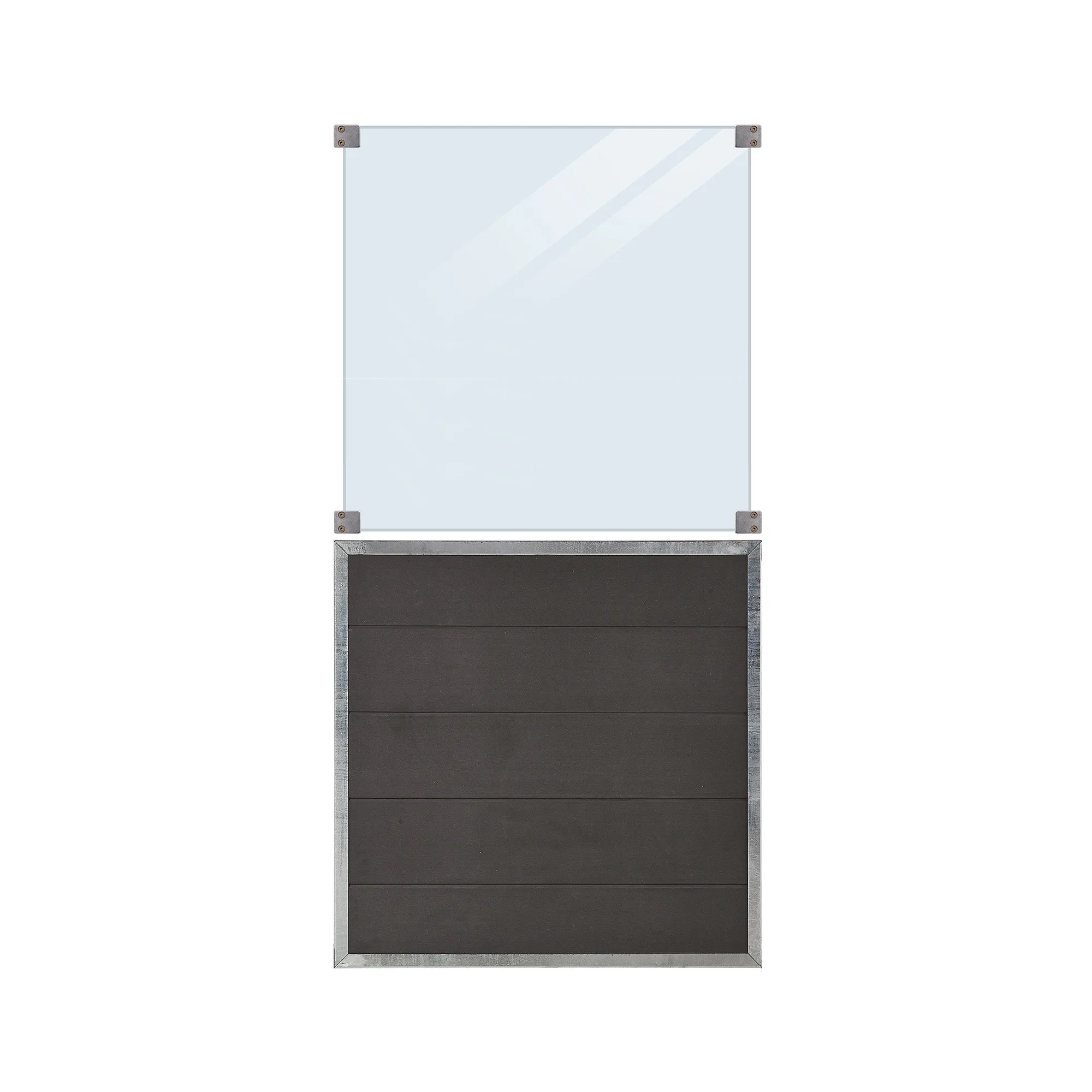 Staket PLUS Futura Komposit Klarglas 90×180 cm