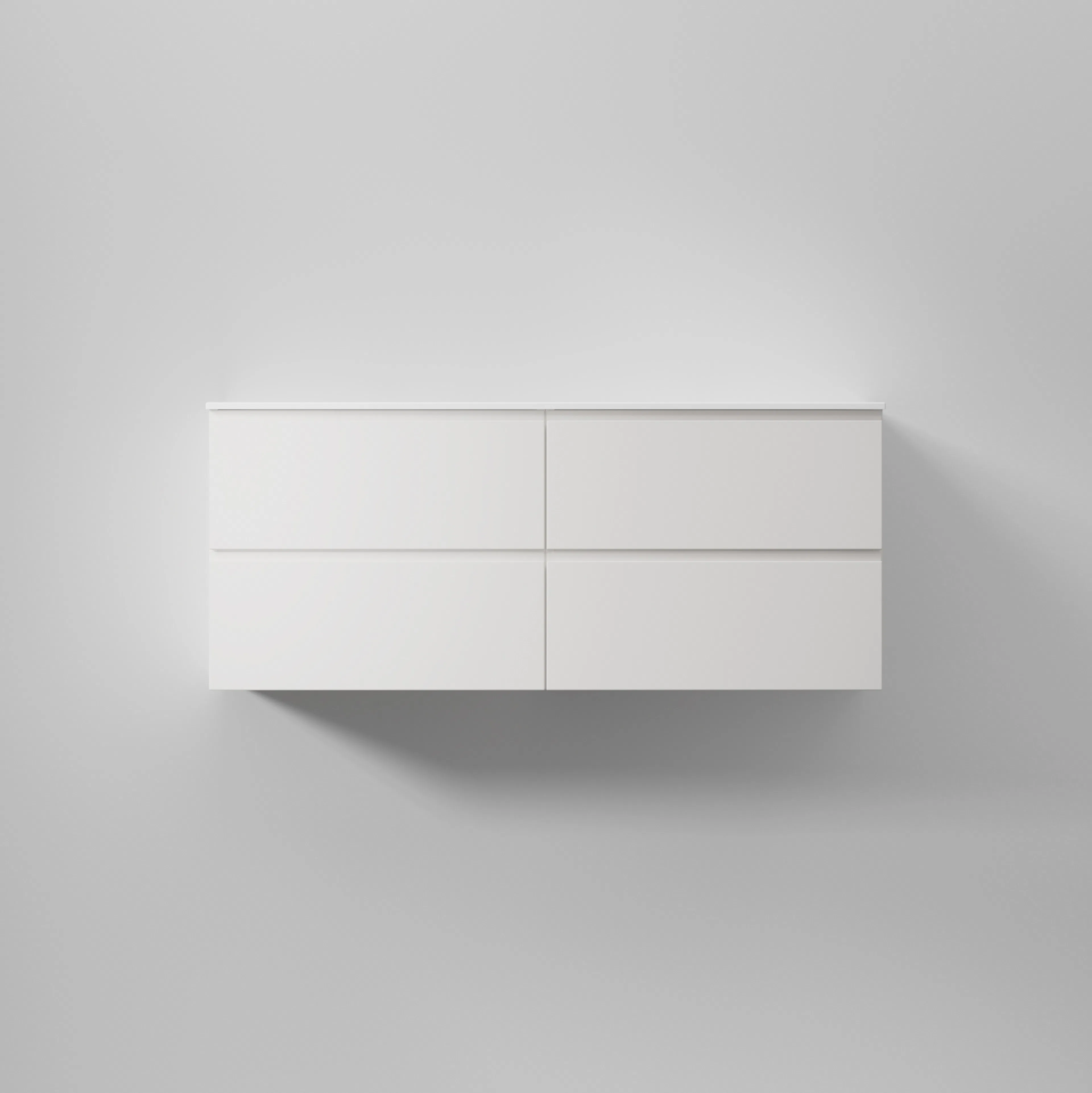 Kommod Core Grip 120 D Pure White, 4 Lådor Pure White, 1200x454x500 mm
