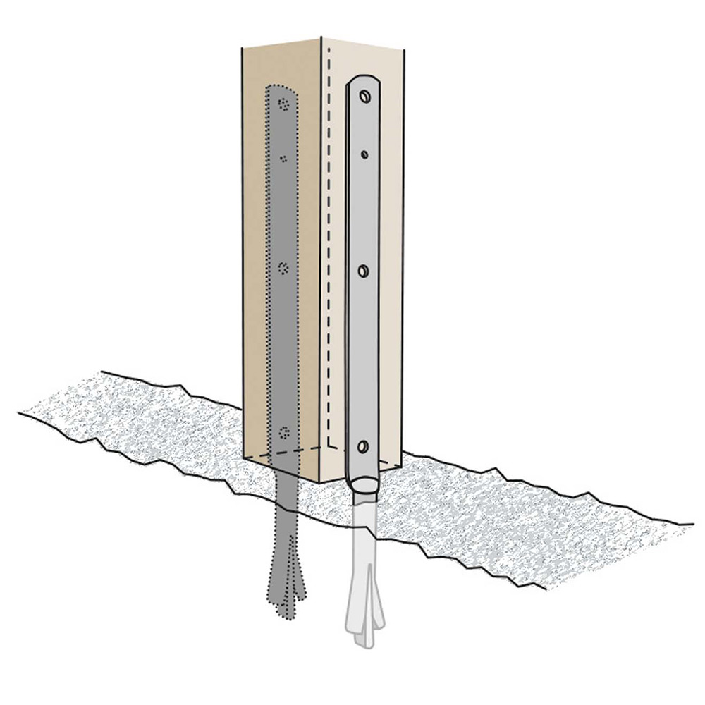 Stolpstöd FAST CSPW 26x5x330 mm