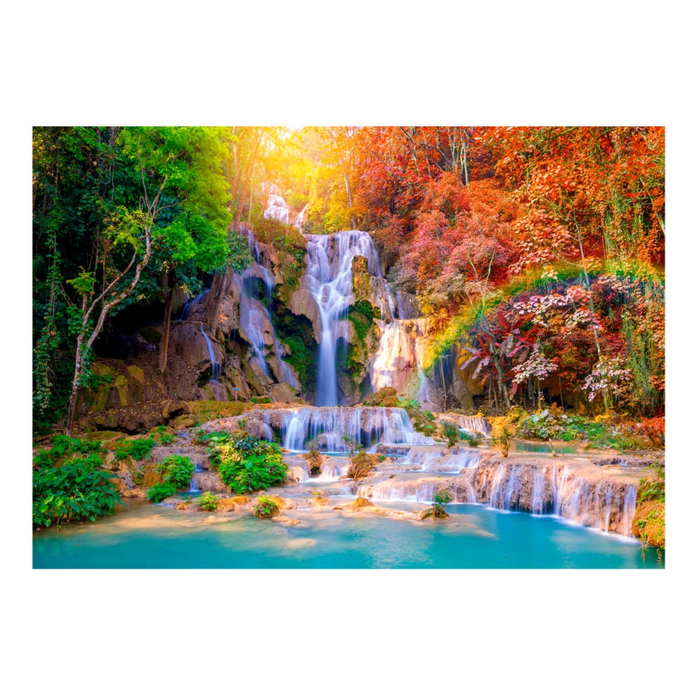 Självhäftande fototapet - Tat Kuang Si Waterfalls 98x70 Storlek: 98x70 cm